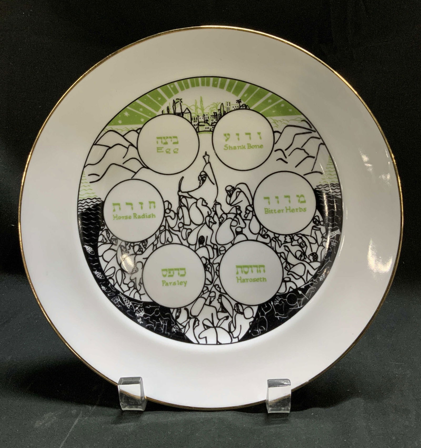 Naaman Seder Porcelain Plate ISRAEL (1 of 6)