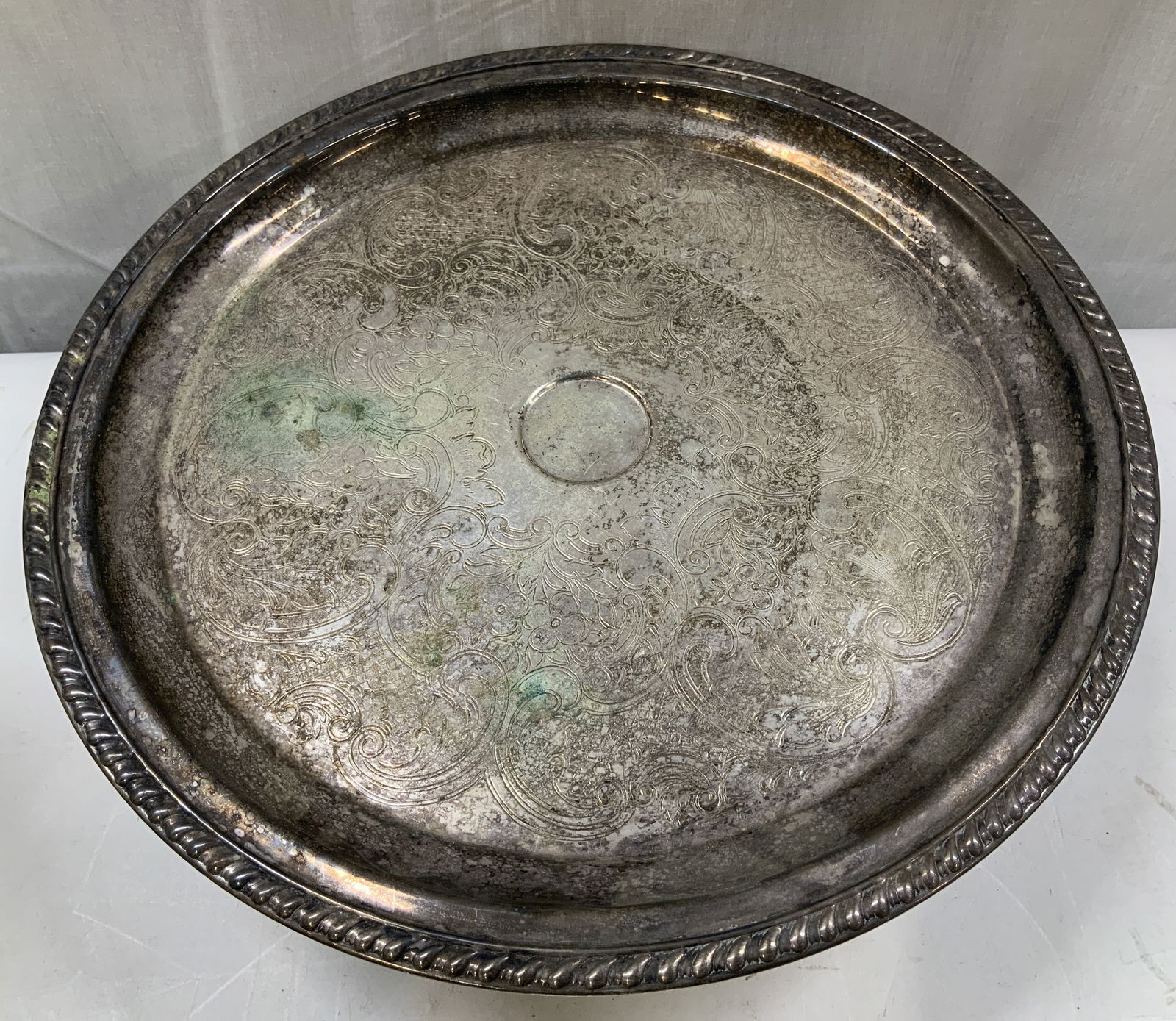 Vtg Lancaster Silver On Copper Pedestal Dish (1 of 6)