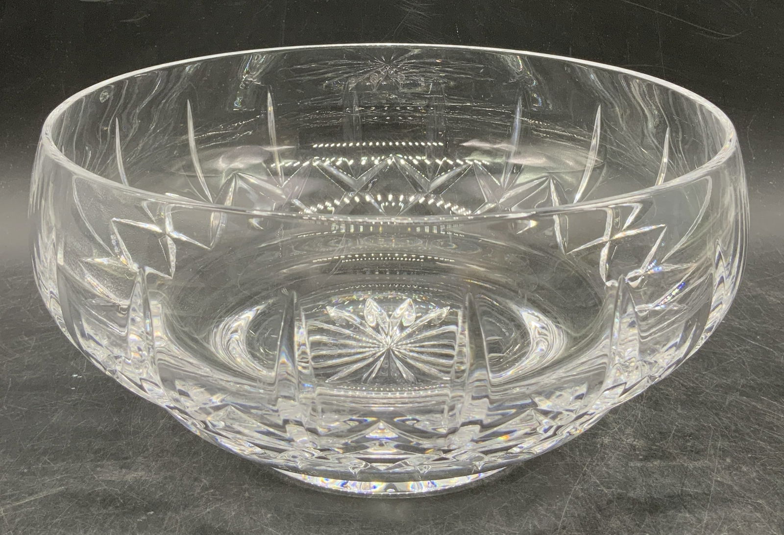 Atlantis Clear Crystal Cut Footed Bowl (1 of 6)