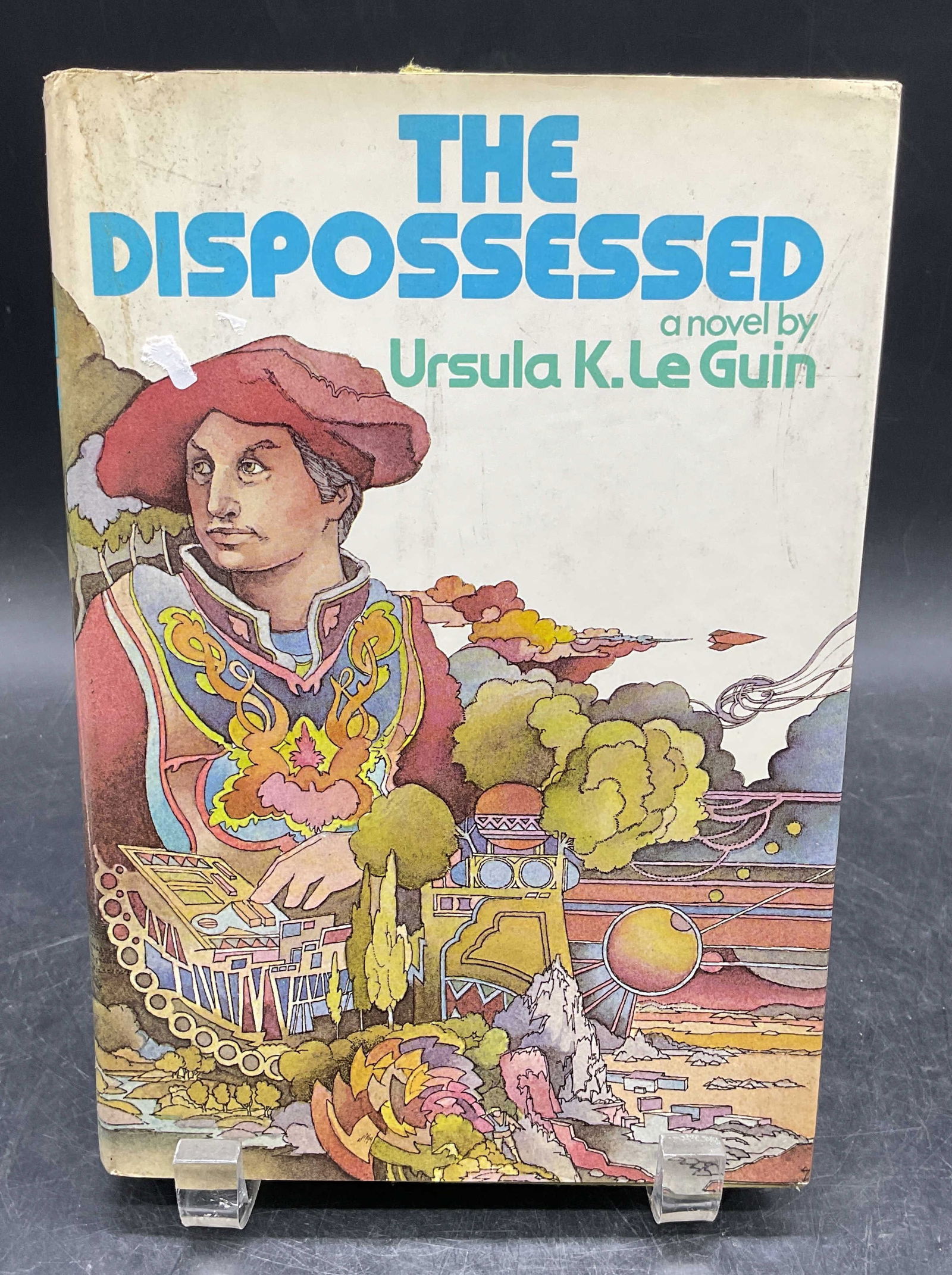 1974 The Dispossessed, Le Guin, 1st Edt: Hardcover first edition copy of The Dispossessed by Ursula K Le Guin. Harper and Row, 1974. Measures approx. 8.5 x 6 inches. wear to cover, pages, and binding consistent with exposure. Book, collectib