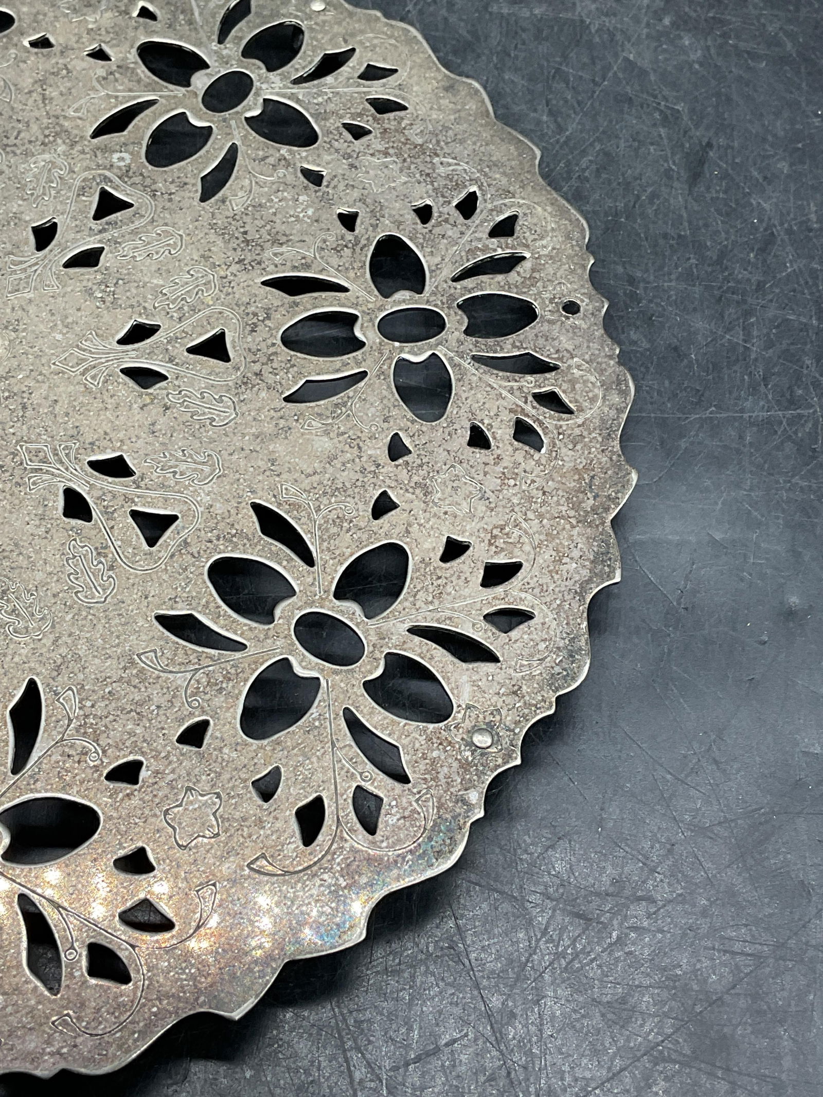 Vintage Raimond Silver Plated Trivet - 3