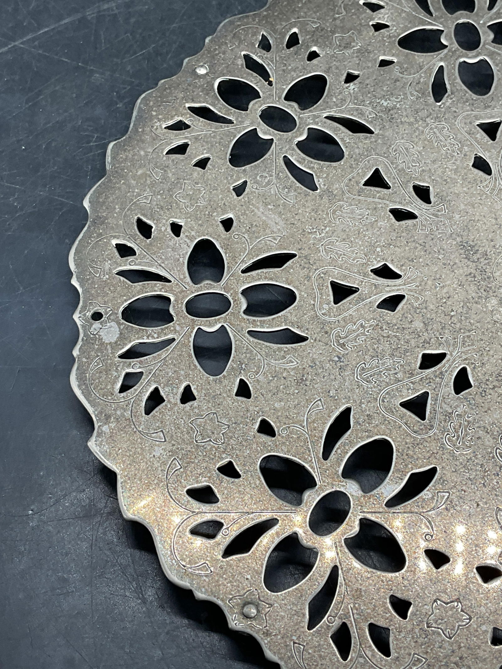 Vintage Raimond Silver Plated Trivet - 4