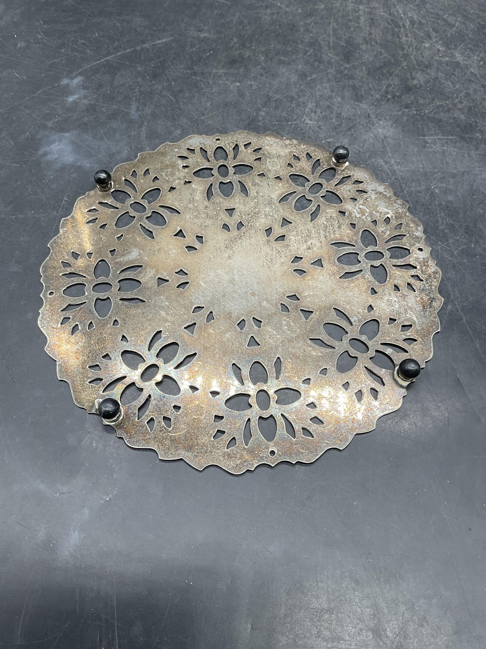 Vintage Raimond Silver Plated Trivet - 6