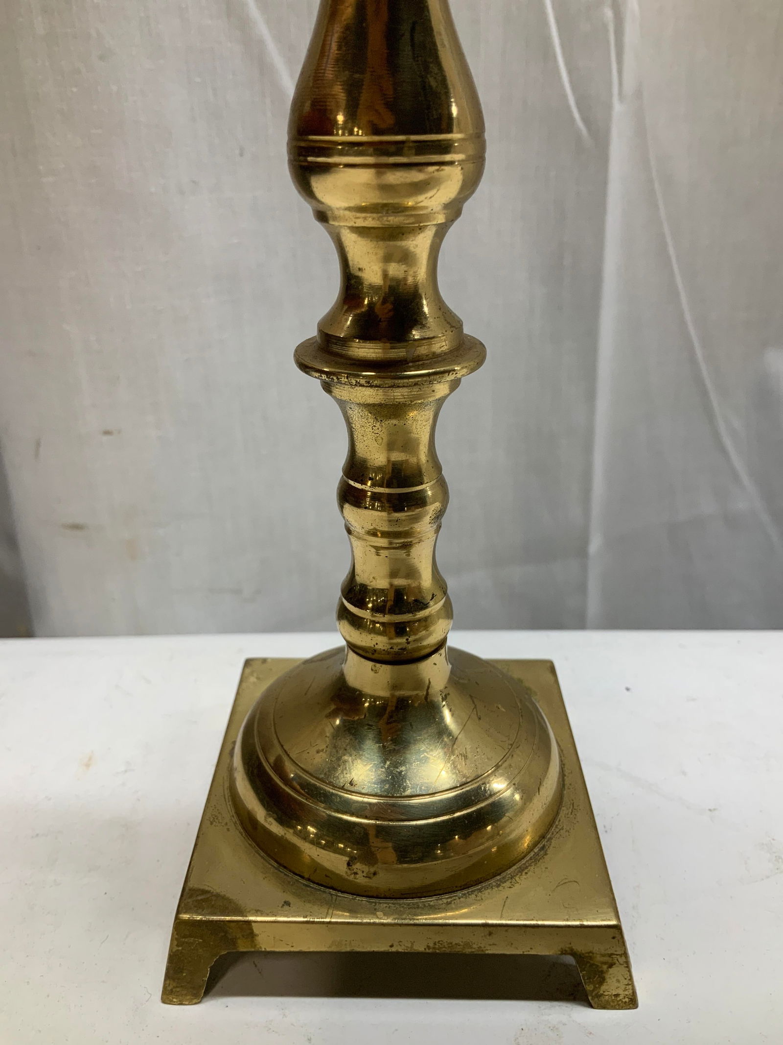 Pair Vtg Brass Candlestick Holders - 2