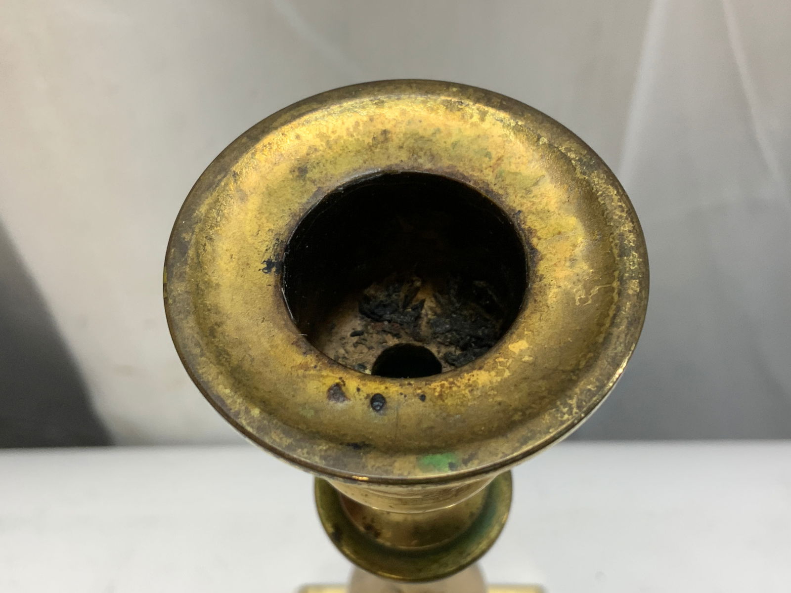 Pair Vtg Brass Candlestick Holders - 4