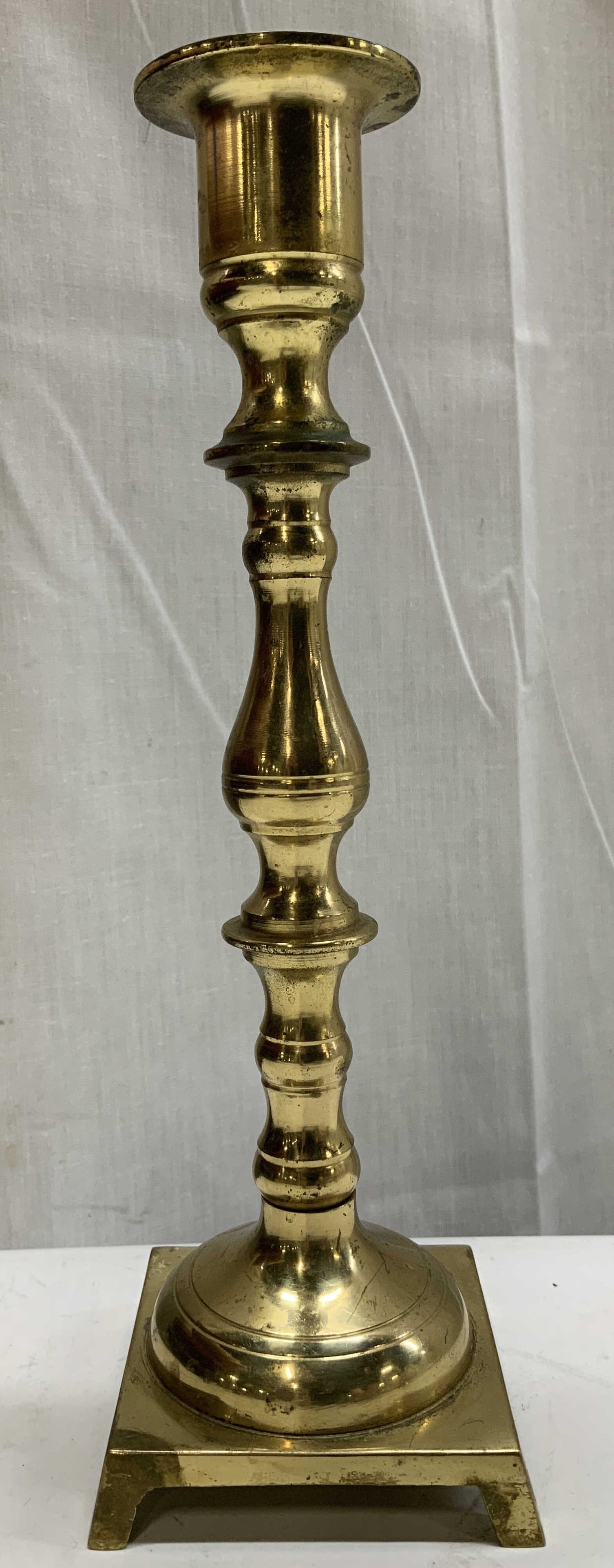 Pair Vtg Brass Candlestick Holders - 6