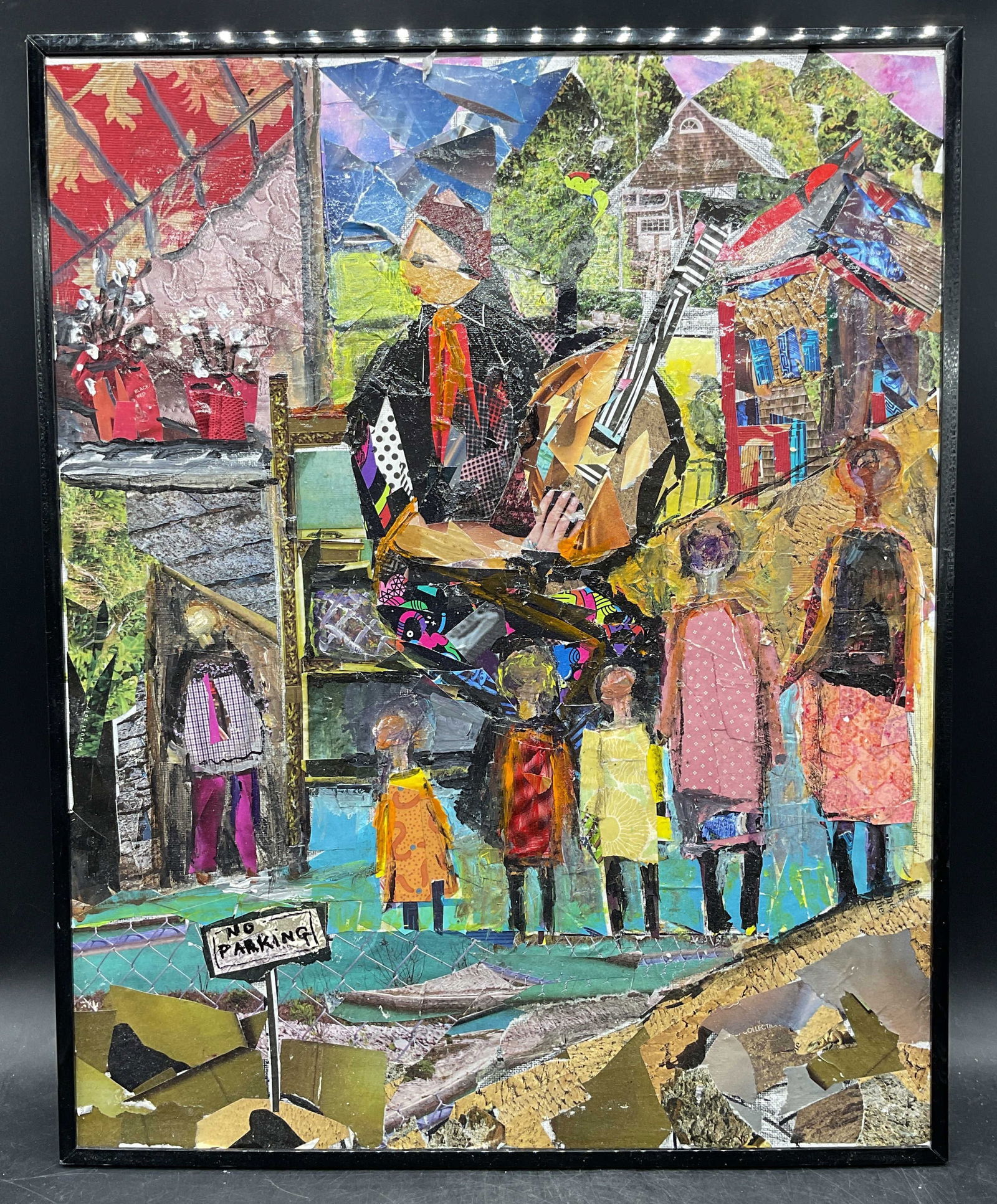 Framed Abstract Figural Collage (1 of 6)