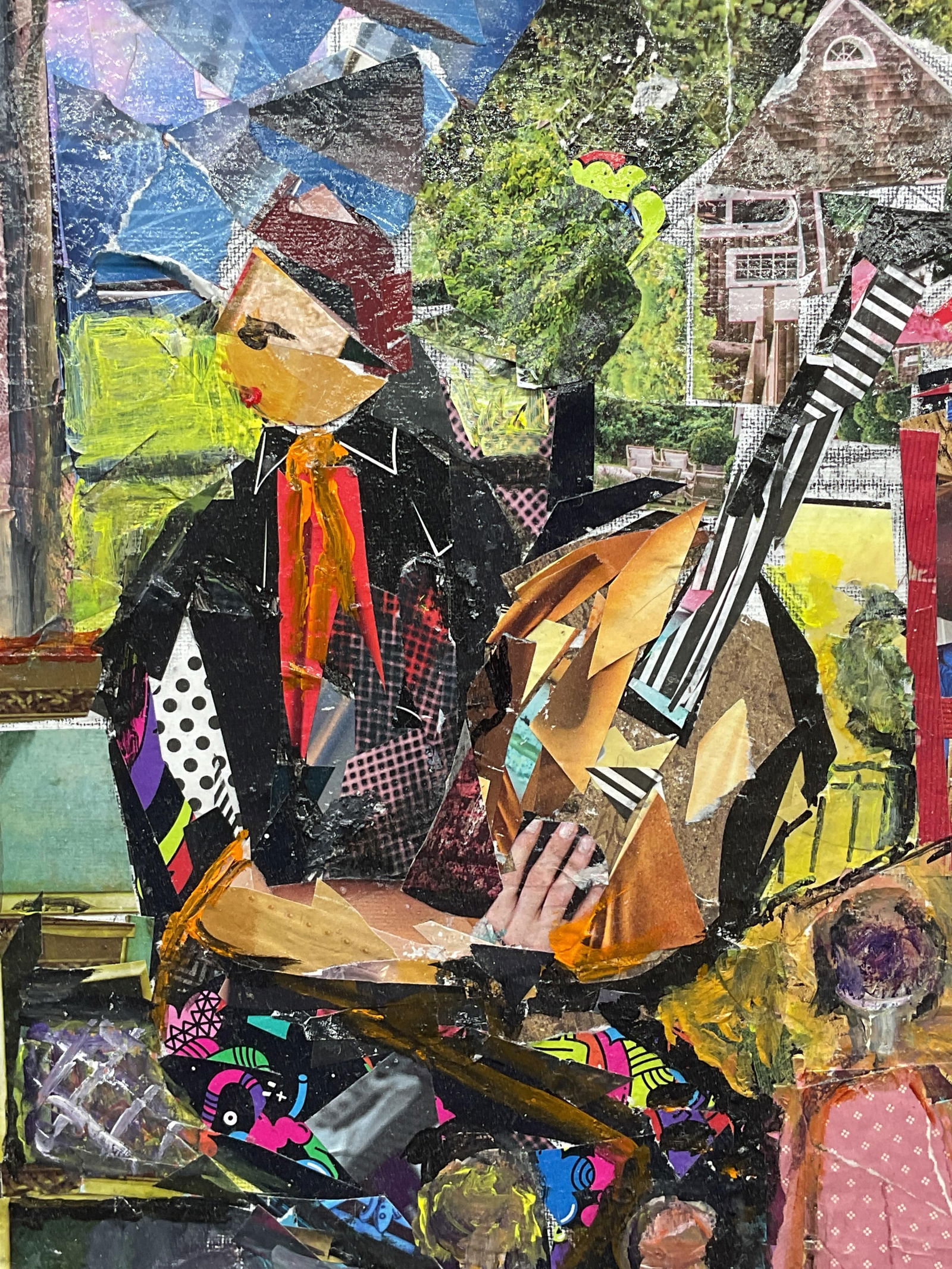 Framed Abstract Figural Collage - 3