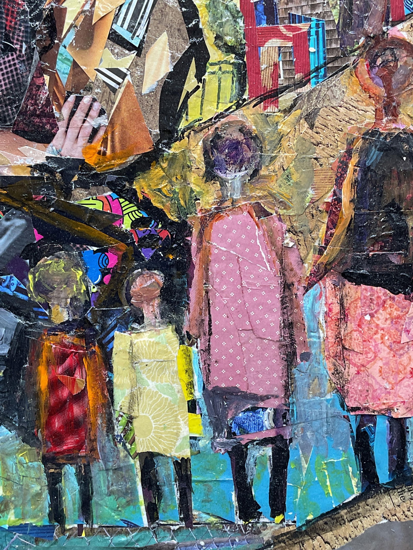 Framed Abstract Figural Collage - 4