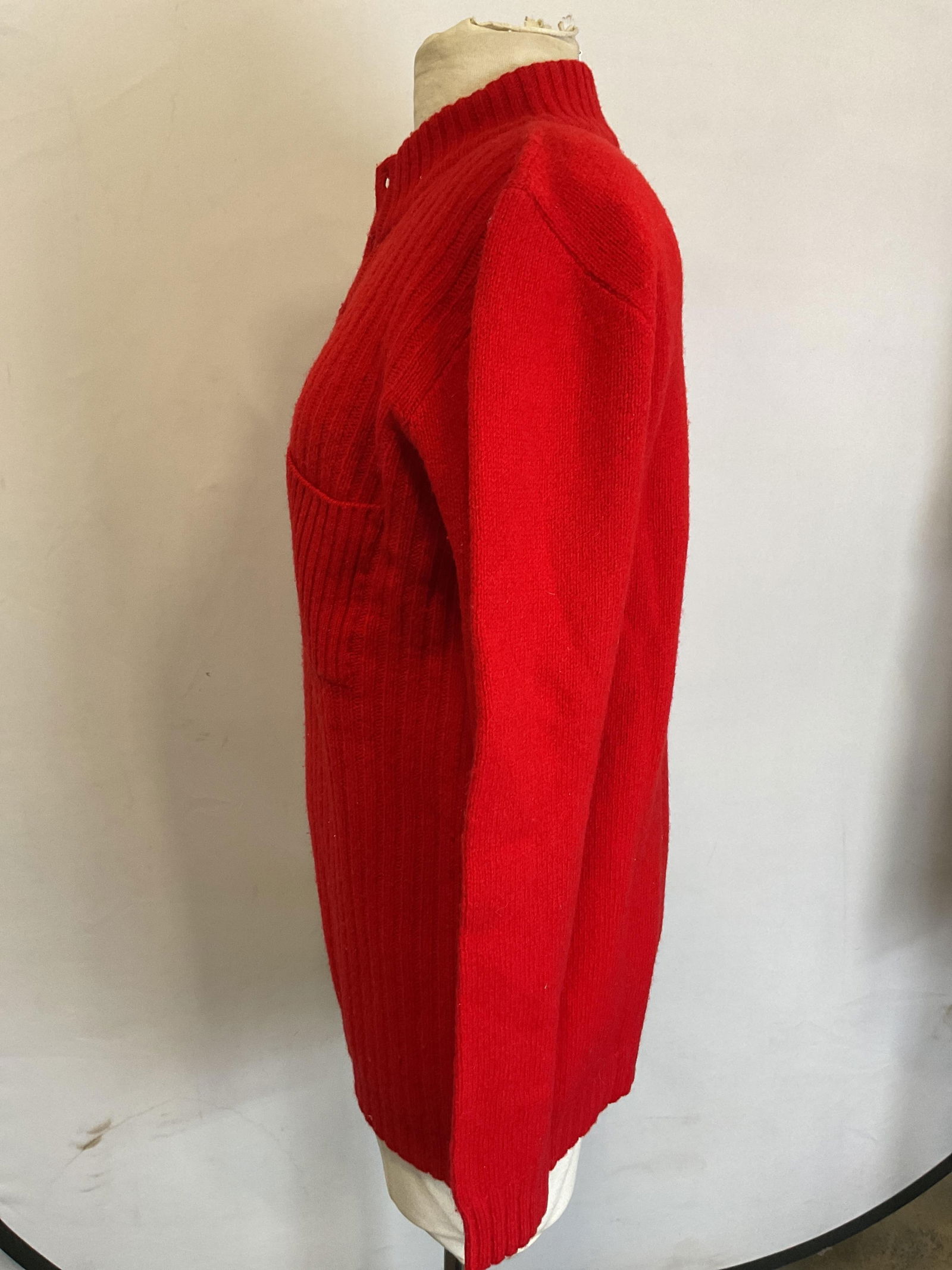 Neyret Paris Red Wool Buttoned Sweater - 2