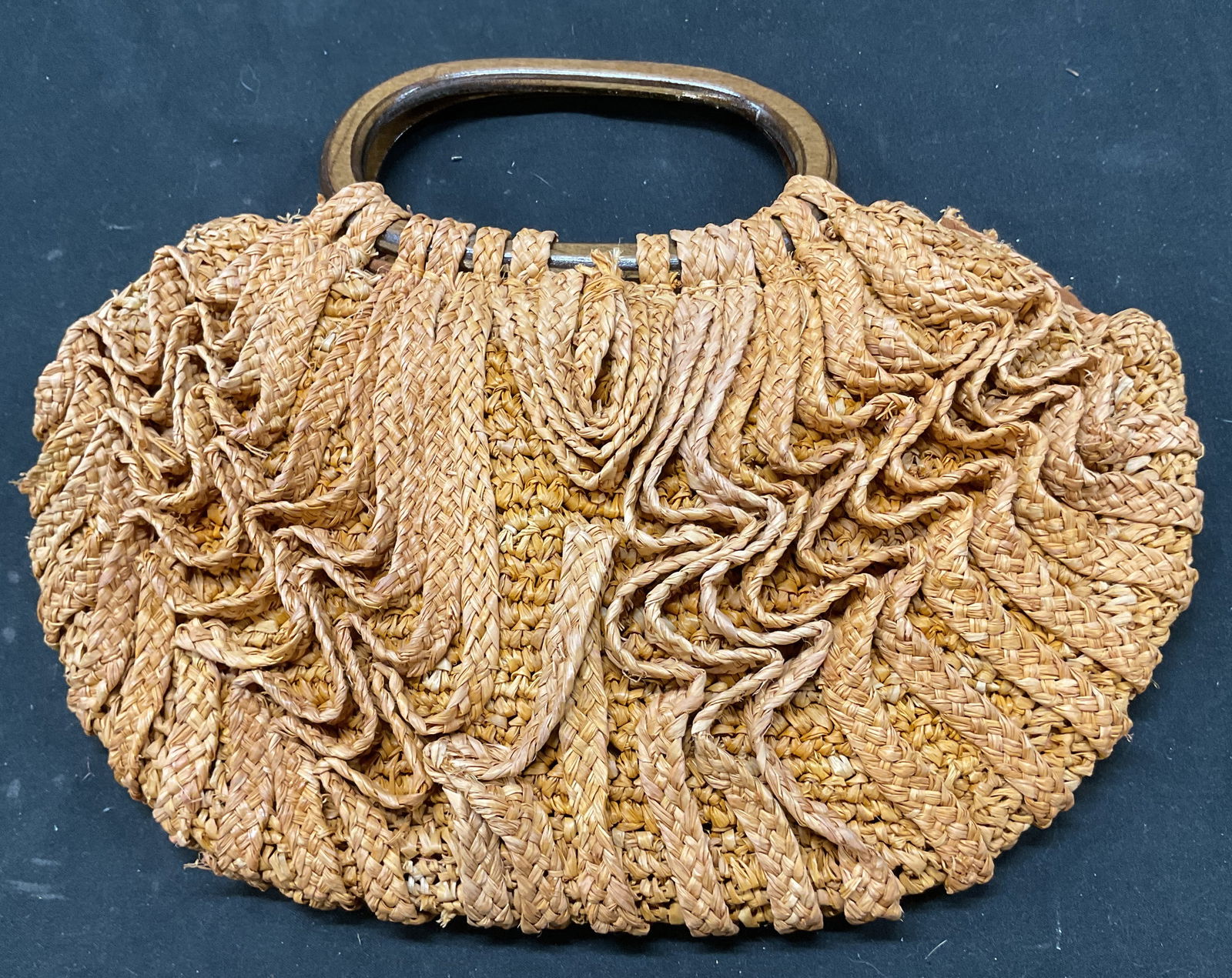 Buji Baja Brown Woven Straw Purse (1 of 7)