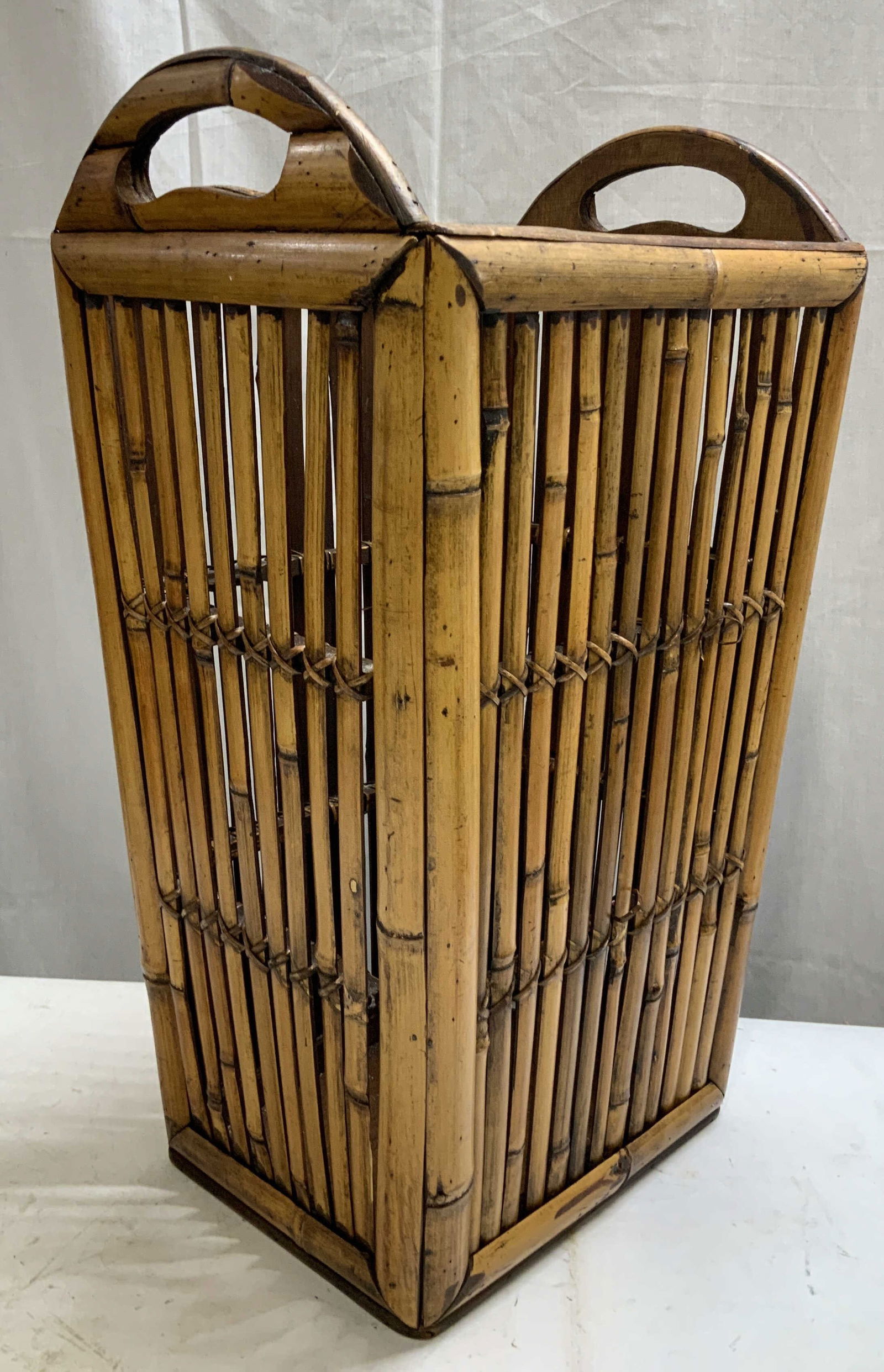 Vtg Bamboo Handled Umbrella Stand 18.5in (1 of 6)