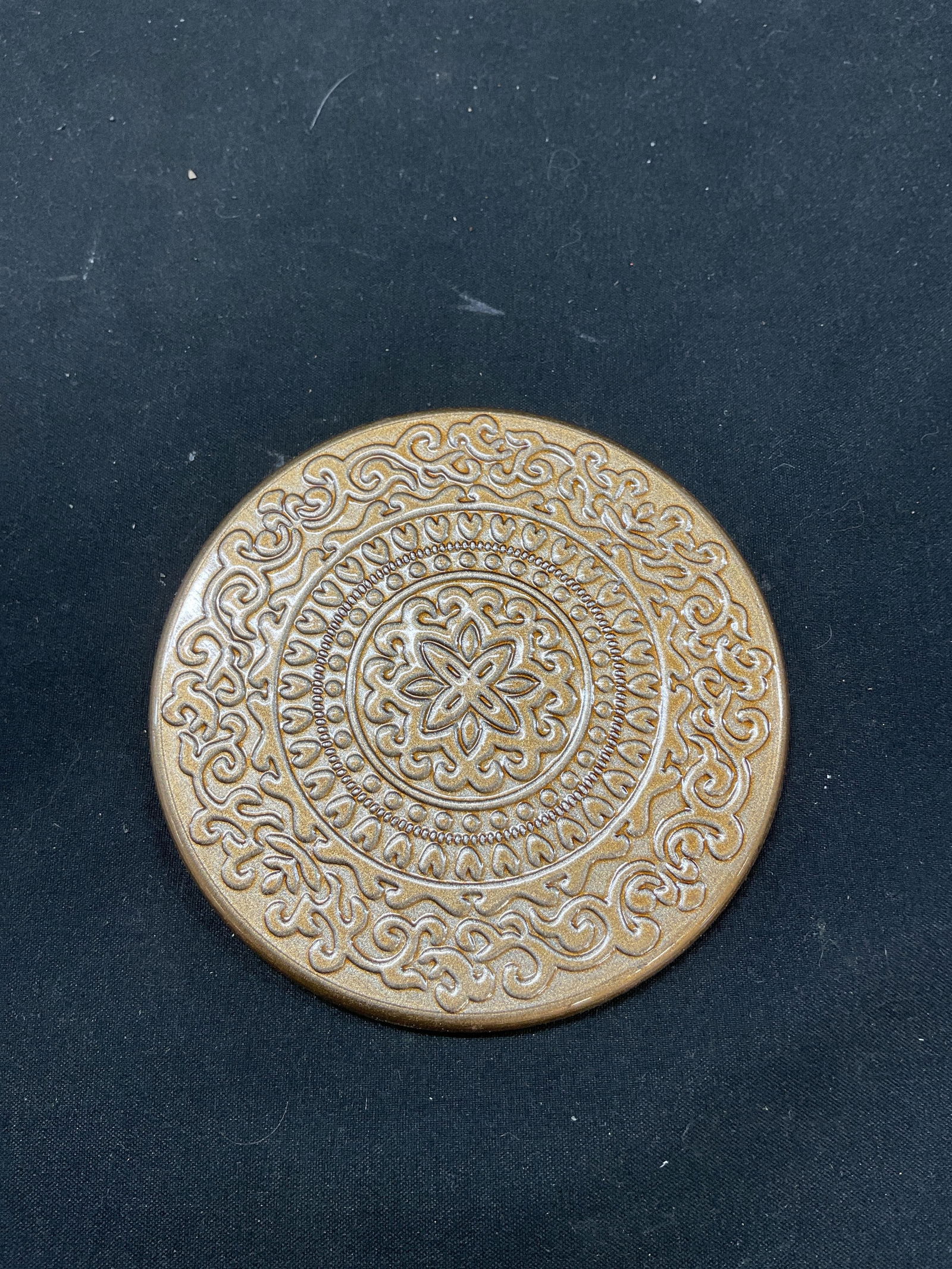 Set 9 Lacquer Embossed Coasters W Case - 3