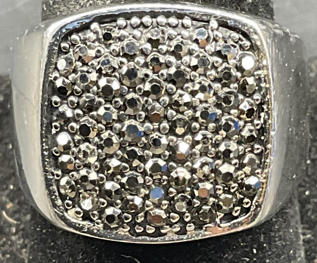 Edforce Stainless Steel Crystal Ring (1 of 6)