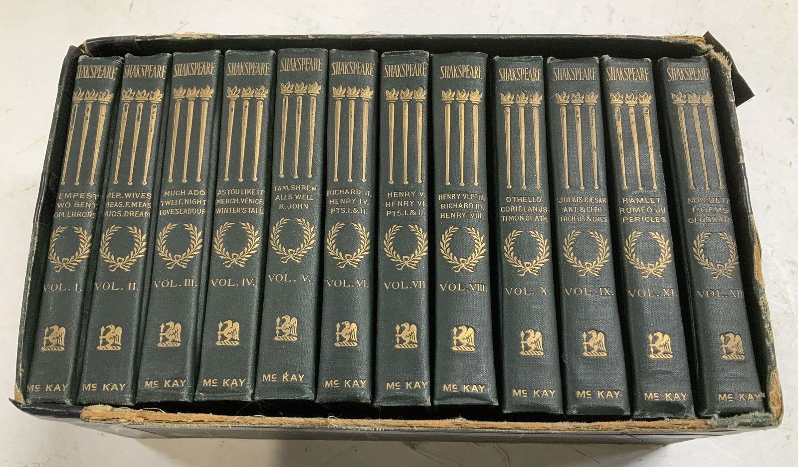 Set 12 C.1900s The Pocket Shakespeare Gilt Bks (1 of 6)