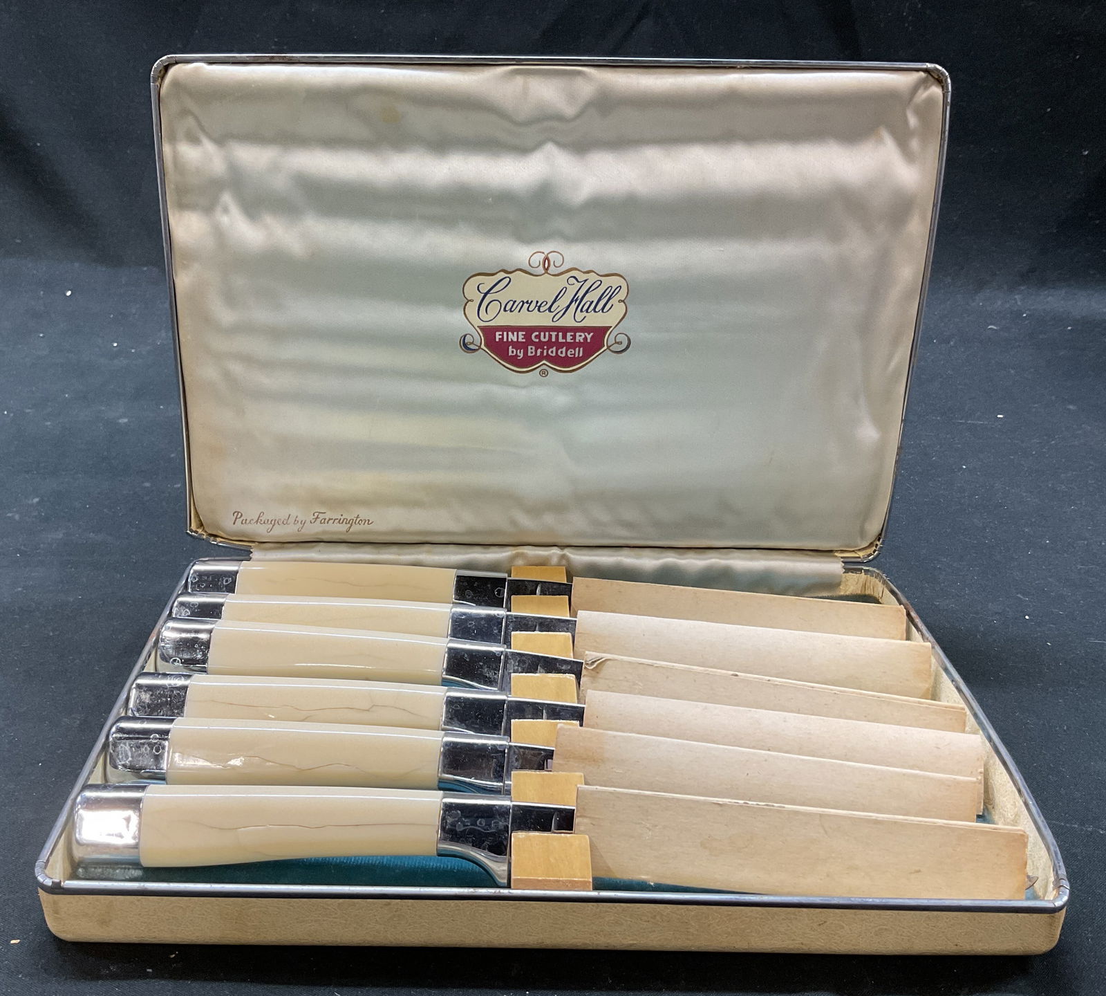 Set 6 Carvel Hall Stainless Steel Knives W Case (1 of 9)