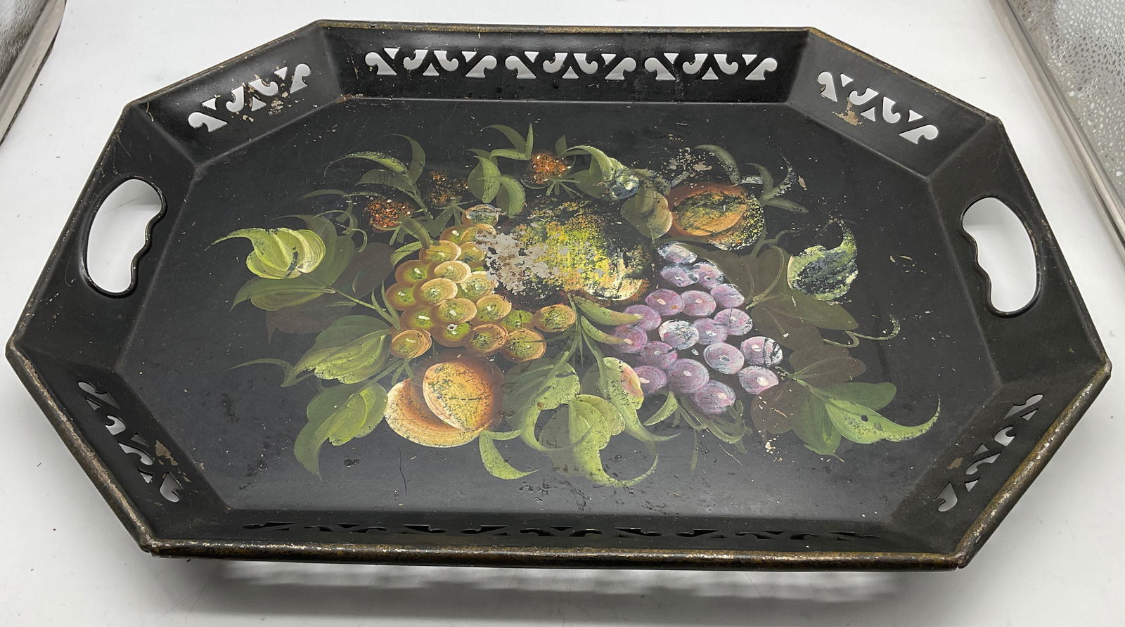 Vintage Hand Painted Metal Serving Tray (1 of 7)