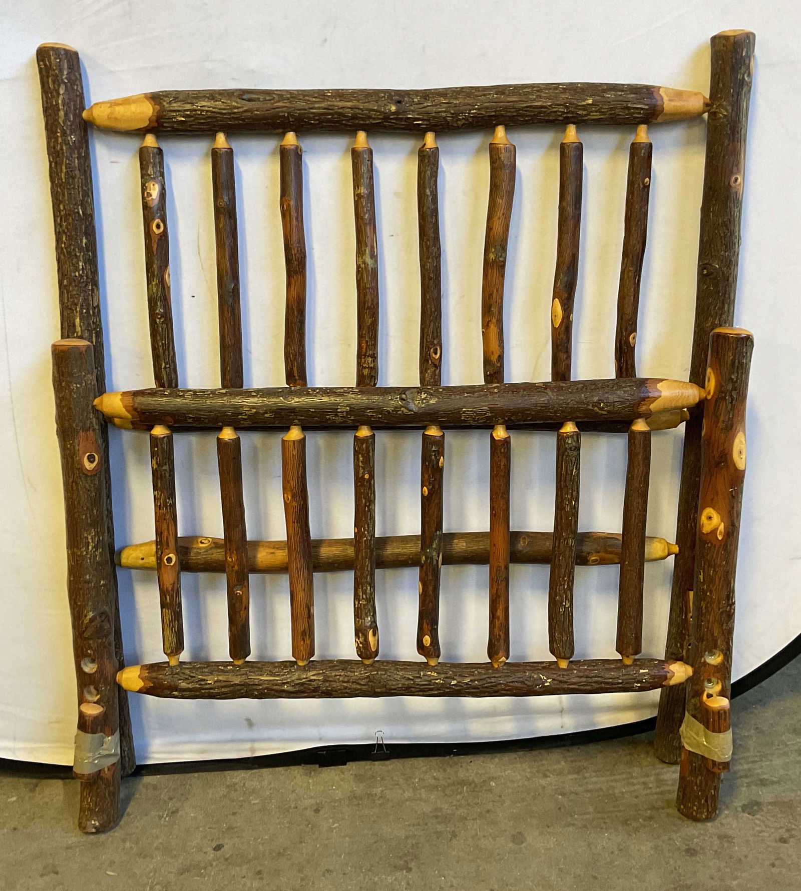 Set 2 Rustic Log Head & Footboard Set (1 of 7)