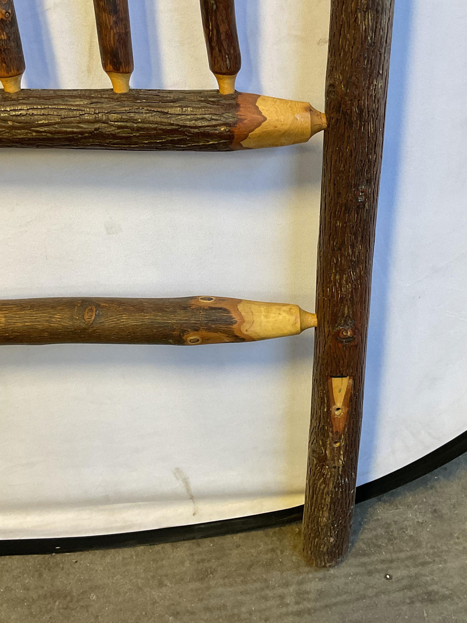 Set 2 Rustic Log Head & Footboard Set - 4