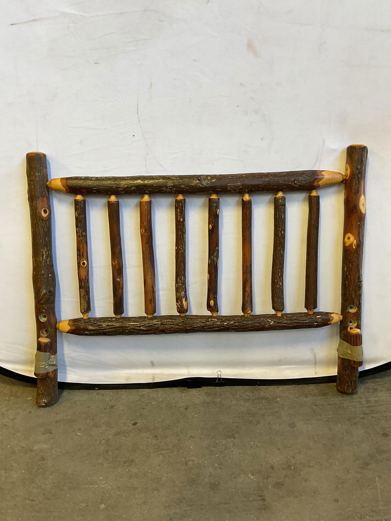 Set 2 Rustic Log Head & Footboard Set - 5