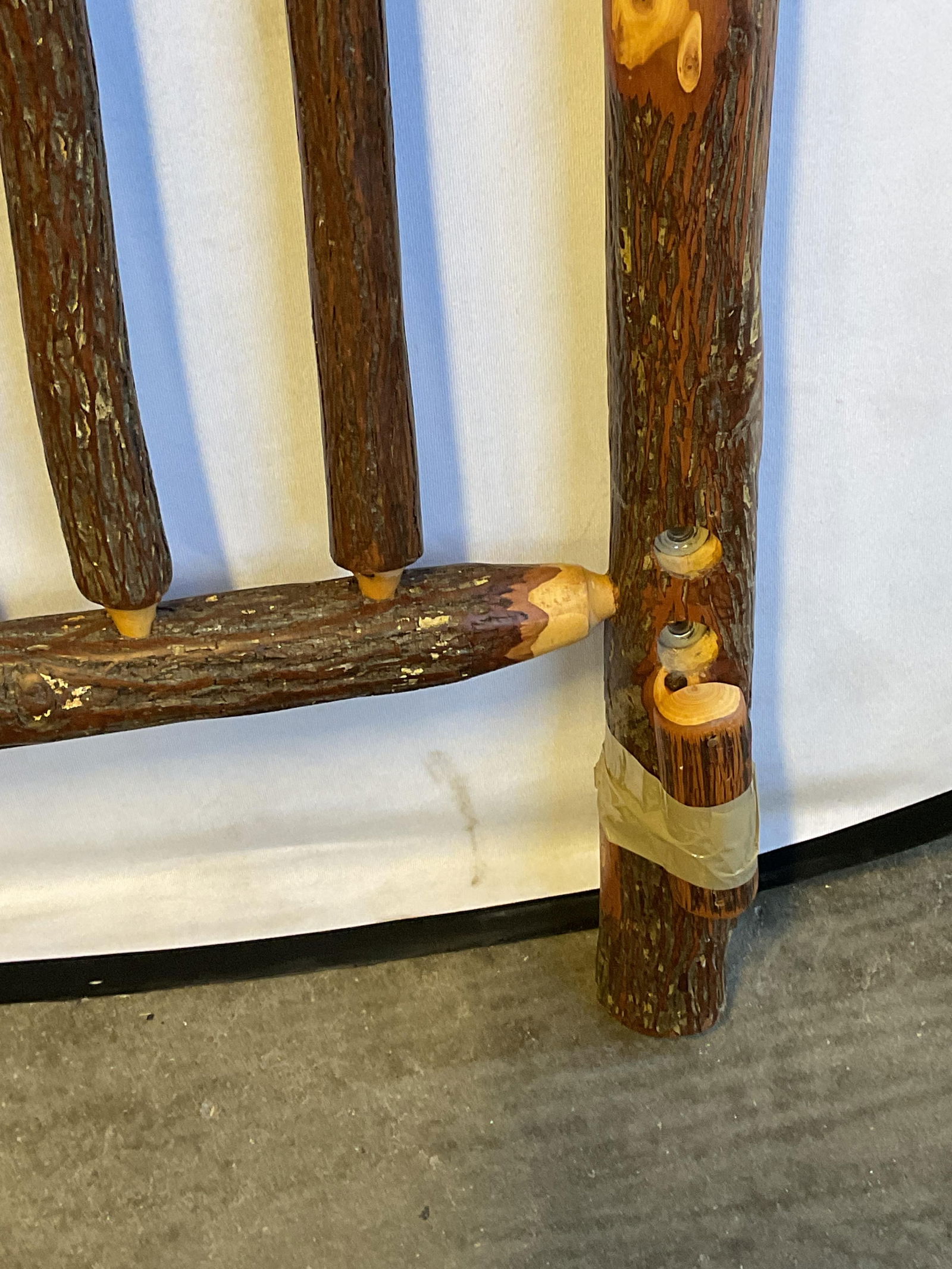 Set 2 Rustic Log Head & Footboard Set - 6