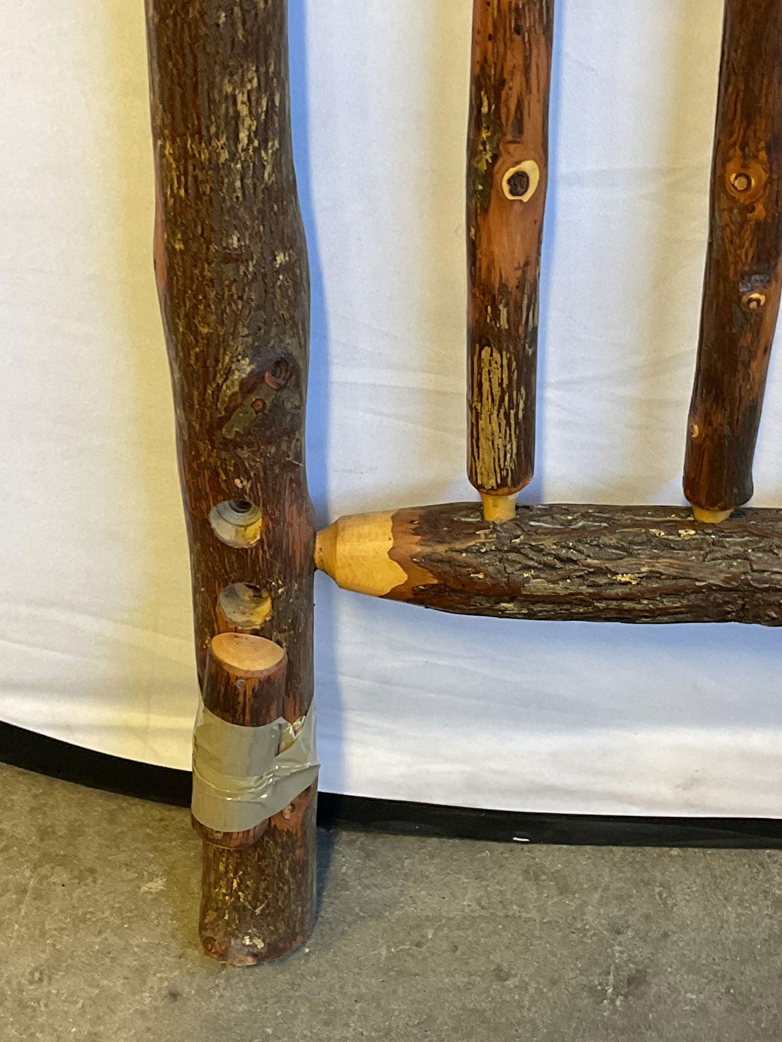 Set 2 Rustic Log Head & Footboard Set - 7