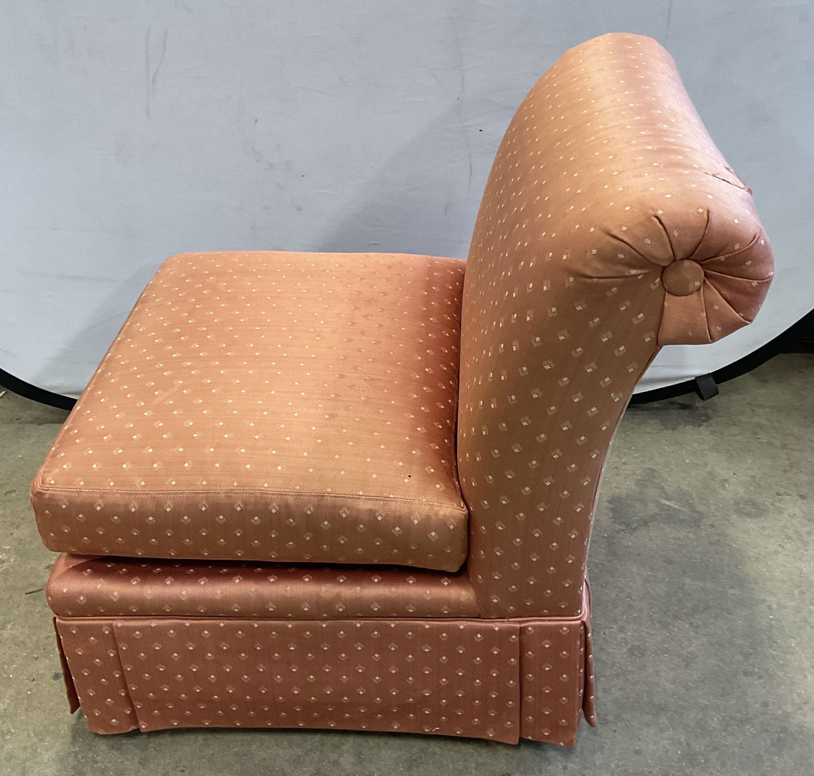 HENREDON Pink Upholstered Slipper Chair (1 of 6)