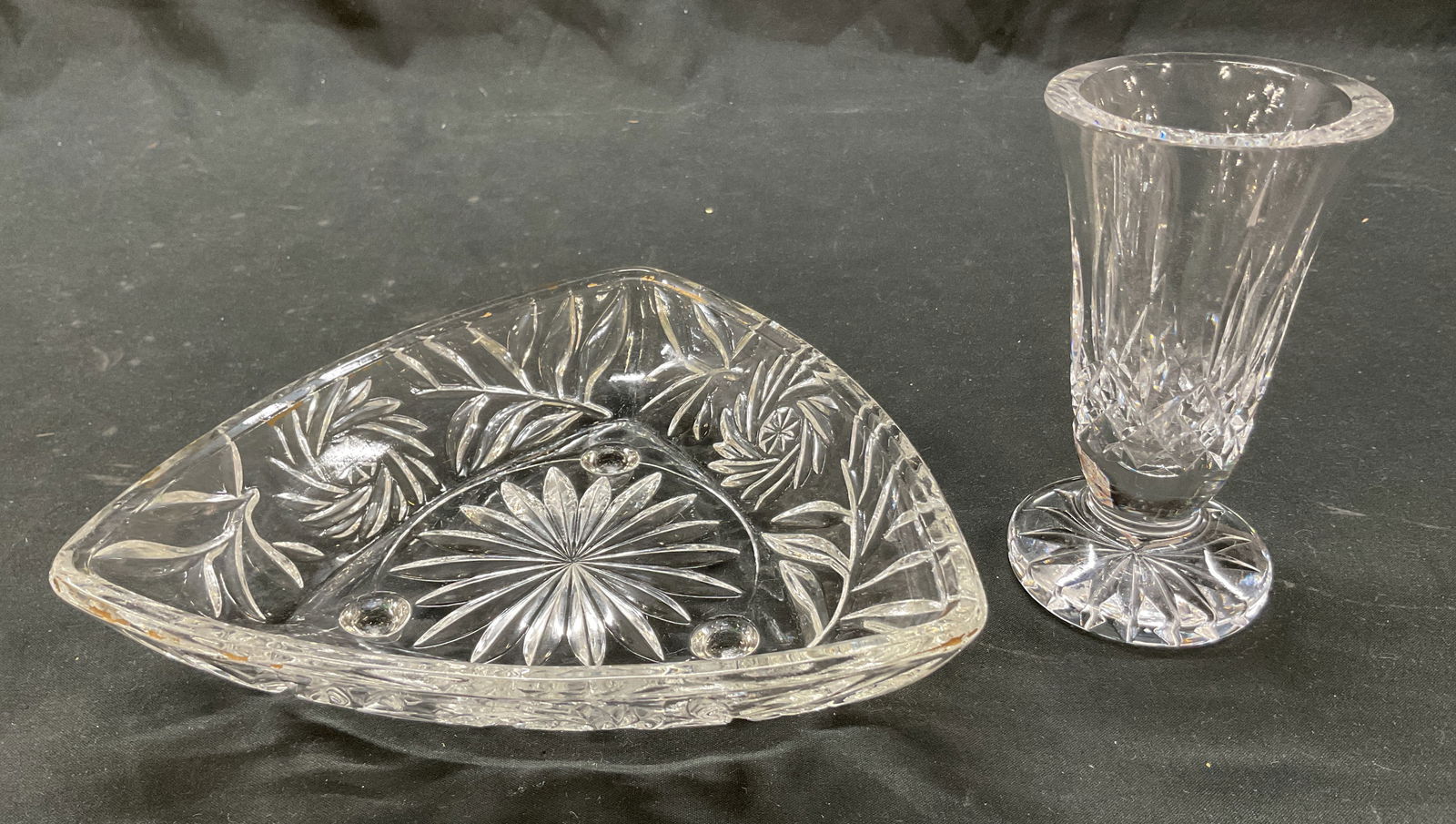 Lot 2 Vintage Cut Glass Tableware (1 of 10)