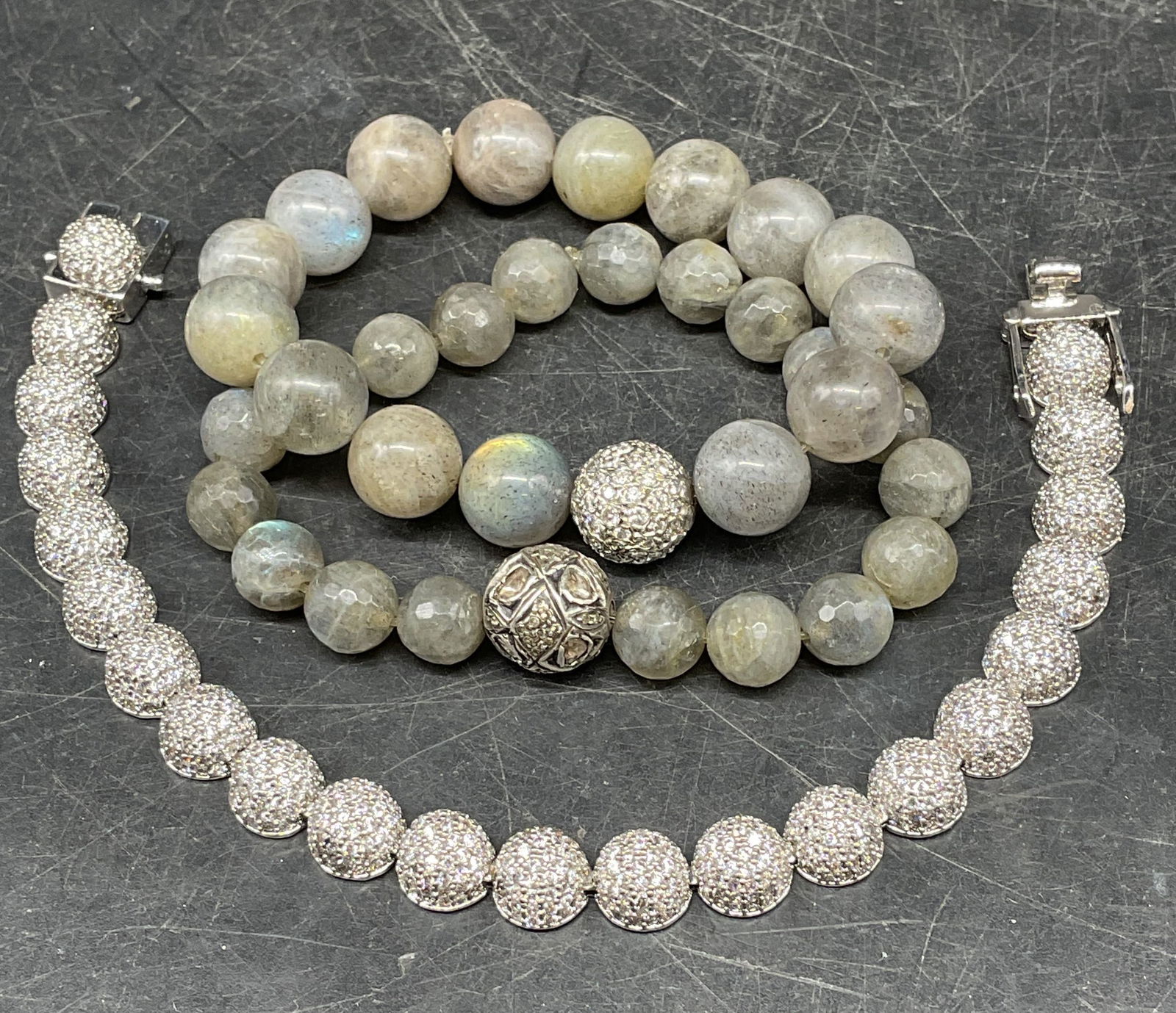 Lot 3 EB Semiprecious & Crystal Bracelets (1 of 6)