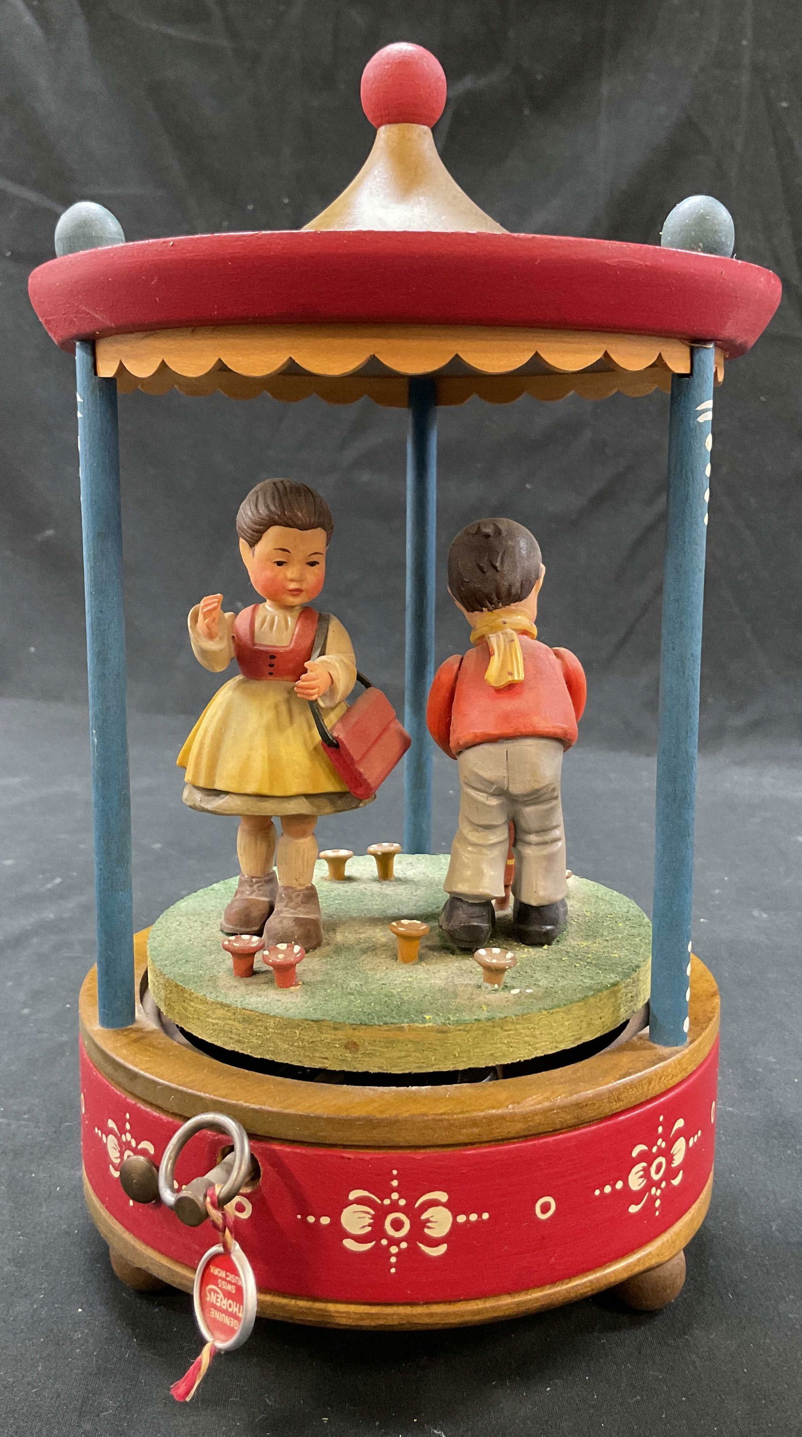 Thorens Wooden Carousel Music Box Switzerland (1 of 11)