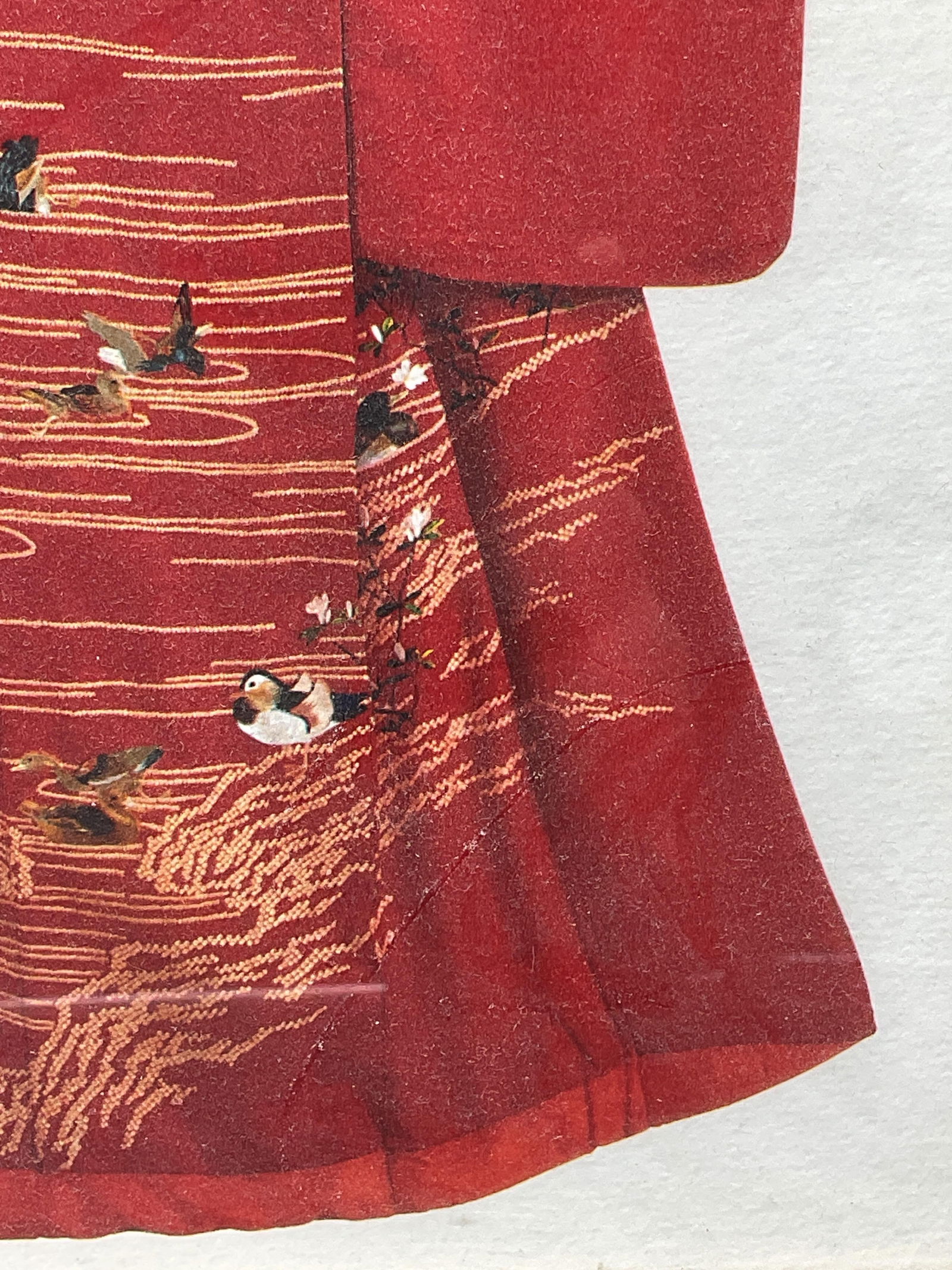Framed Red Kimono Lithograph - 4