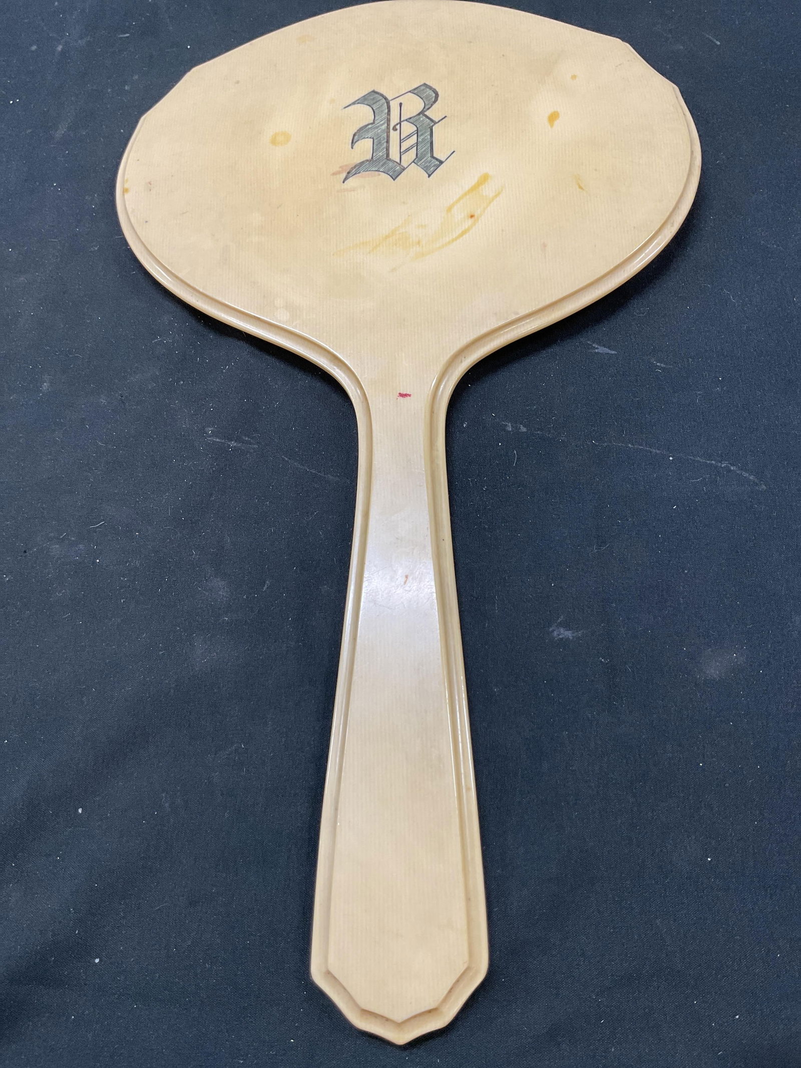 Du Barry Pyralin Monogram Handheld Mirror - 7