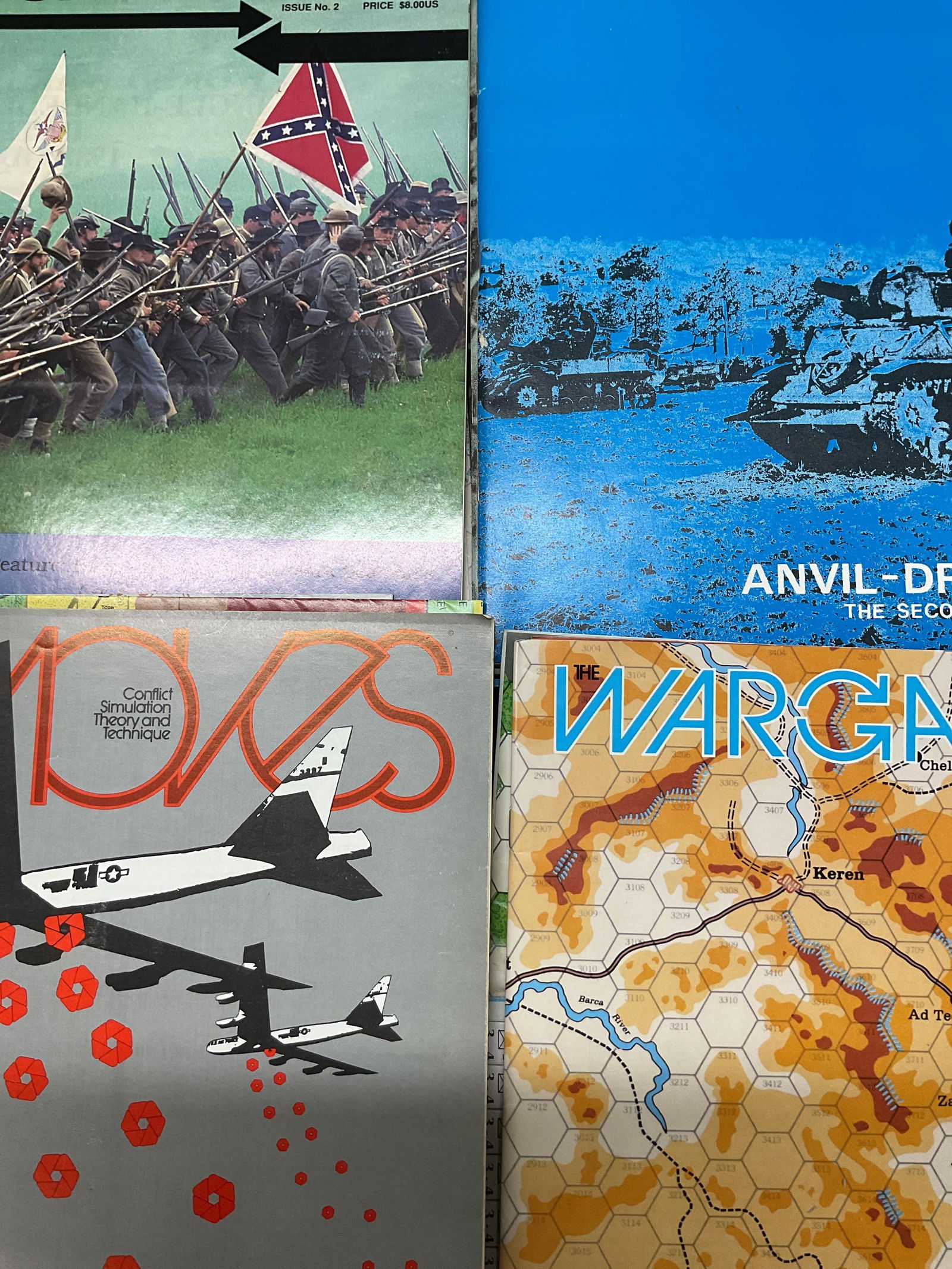 Grp Lot 10+ Assort War Games Counter Attack+ 1900s: Group lot of 10+ assorted war games. Some include Counter Attack, War Gamers, etc. Soft covers and illustrations. Lot includes booklets and game pieces. From the mid 1900s. Measures approx 9 x 11 inch