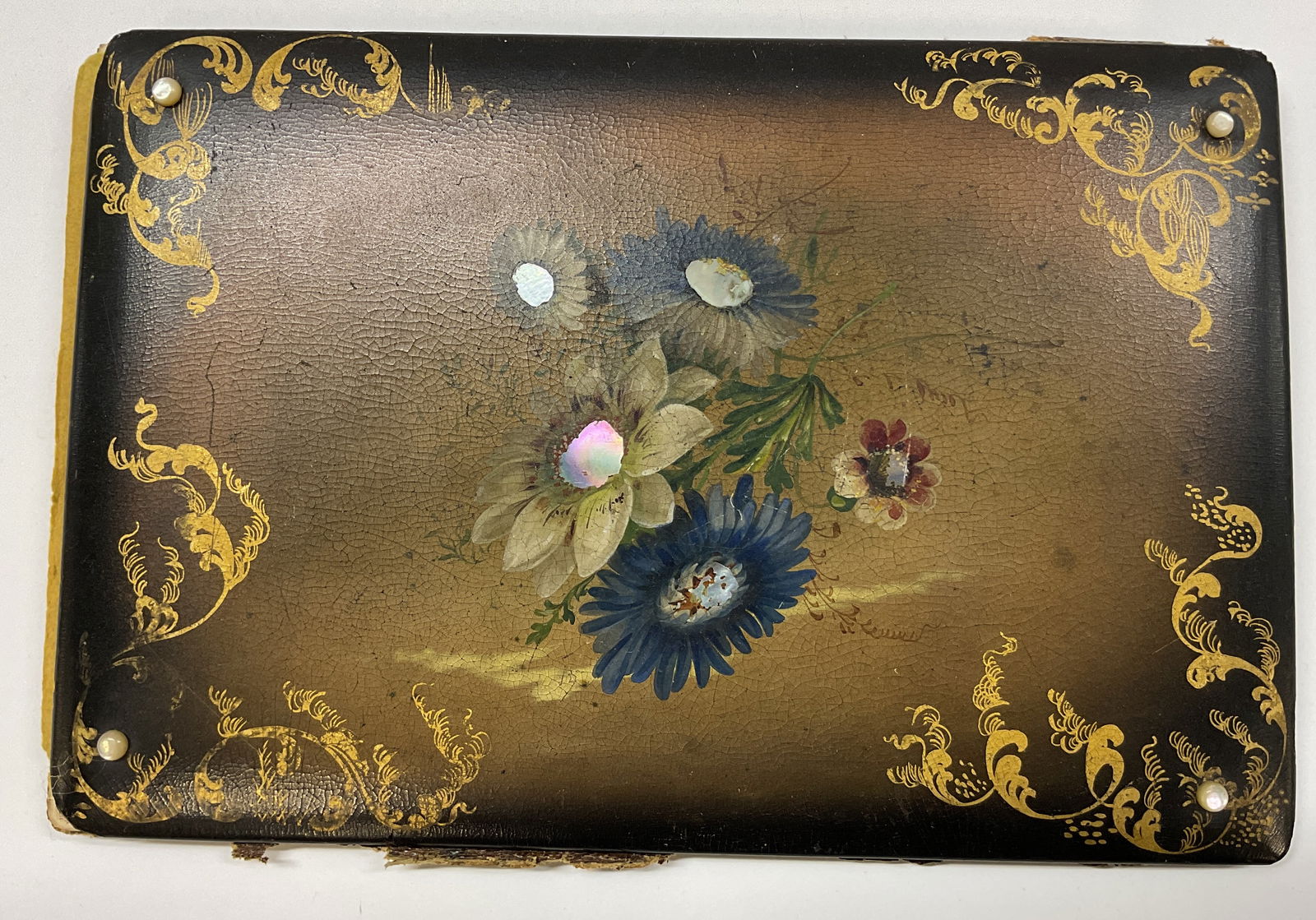 Vintage Lacquer Hand Painted Desk Blotter (1 of 10)