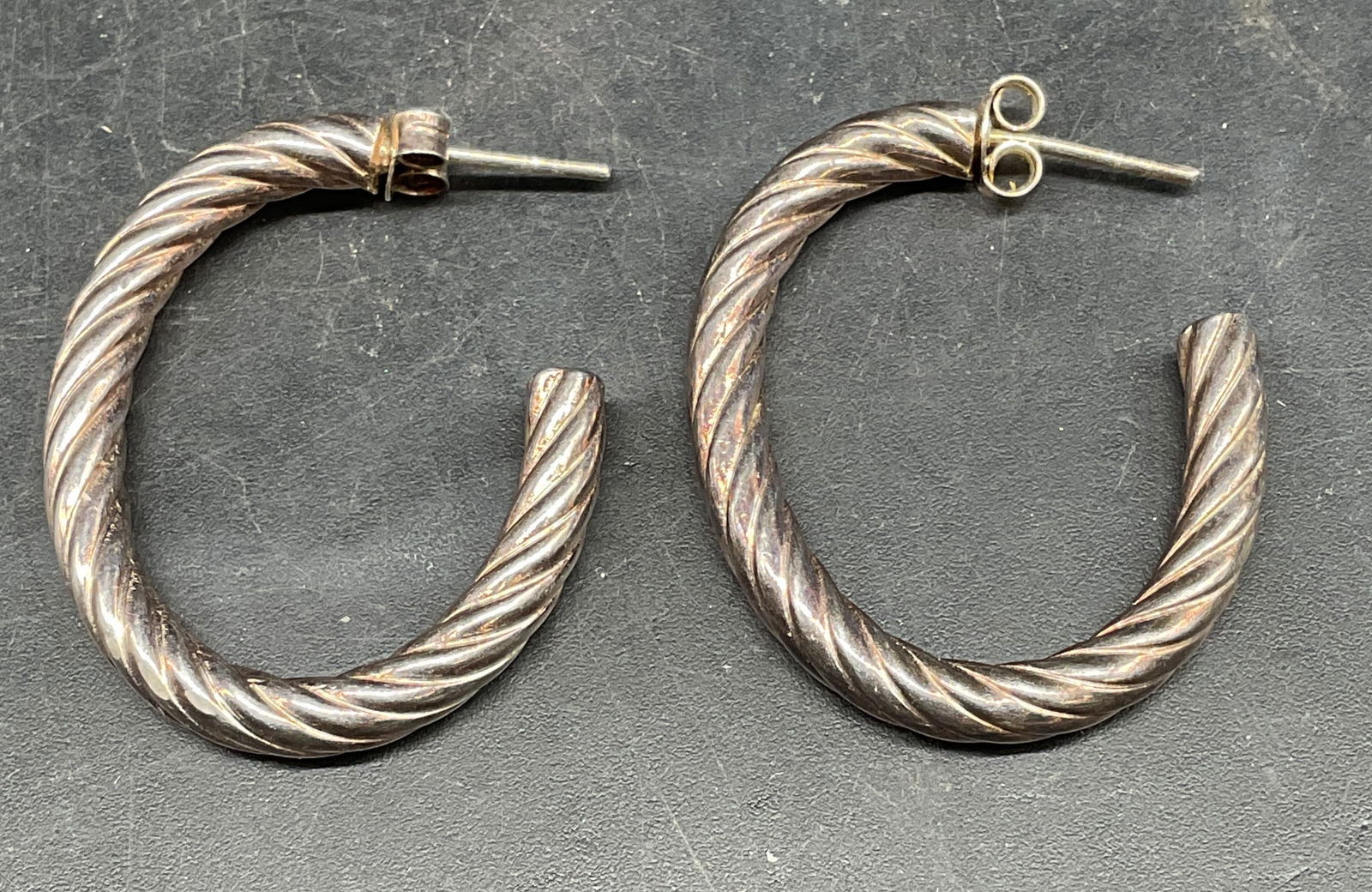 Sterling Silver Twisted Cable Hoop Earrings (1 of 6)