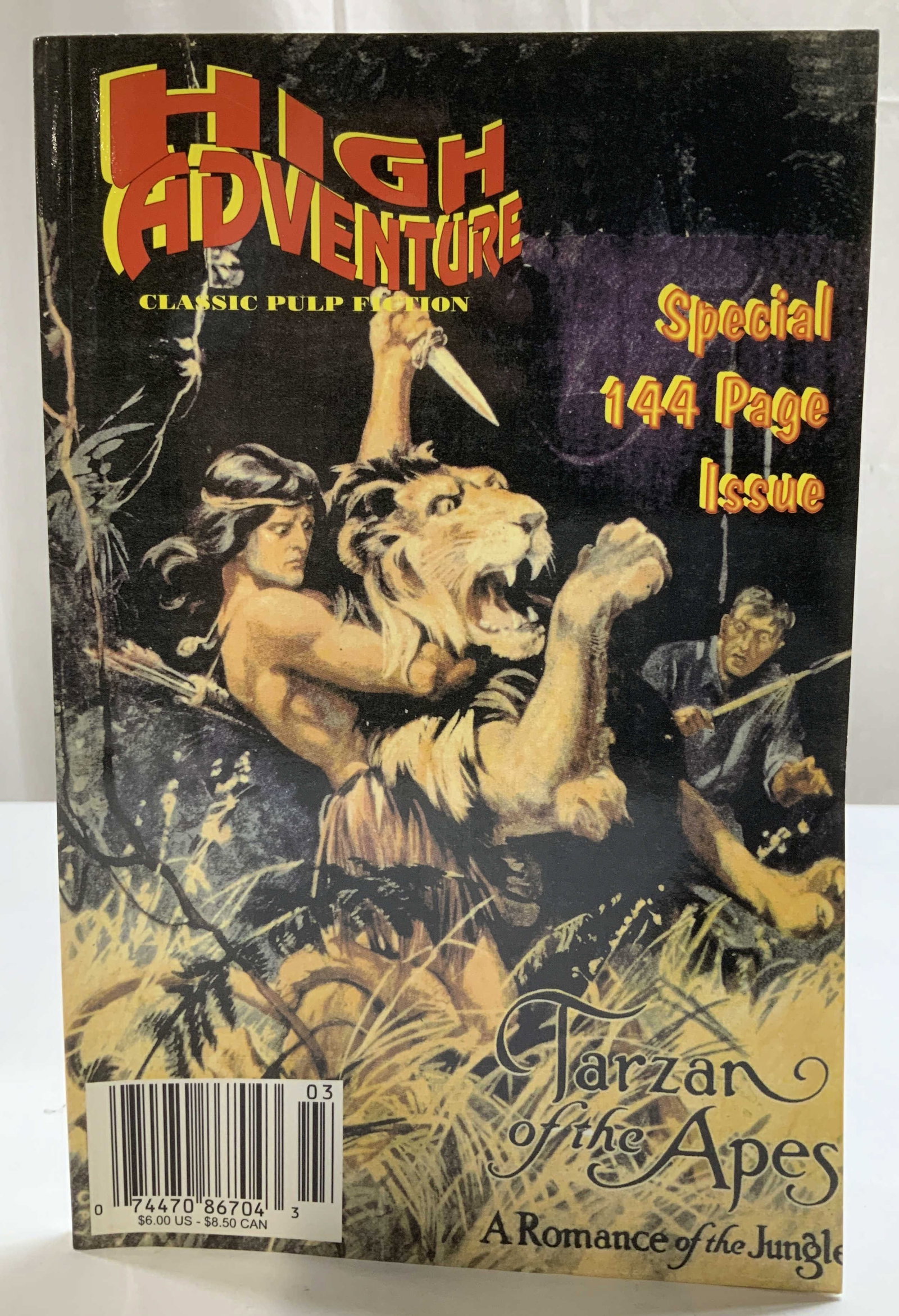 1997 High Adventure #33 1st House Ed Bk GUNNISON: High Adventure. Number 33. Edited by John P. Gunnison. Adventure House. First adventure house edition May 1997. Printed in the USA. Classic Pulp Fiction. Special 144 page issue. Tarzan of the Apes. A 