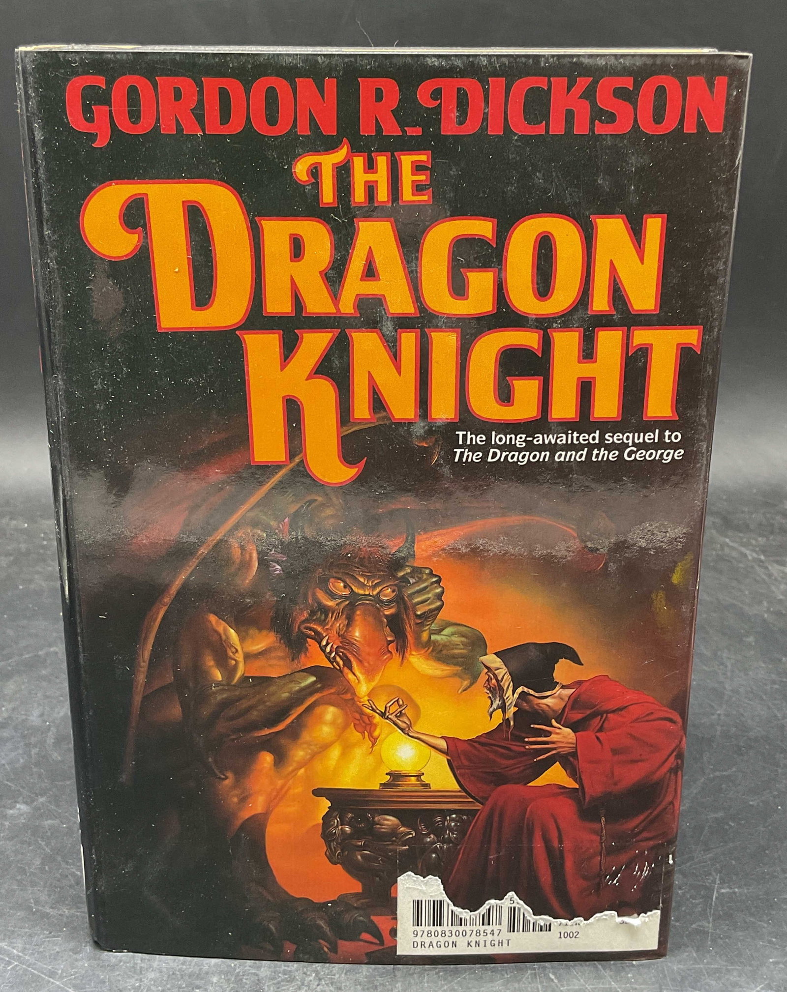 Dickson The Dragon Knight 1st Ed 1990: Hardcover first edition The Dragon Knight by Gordon R Dickson. Tor, 1990. Measures approx. 9.5 x 6.5 inches. Some wear to cover, pages, and binding consistent with exposure. Book, vintage book, first 