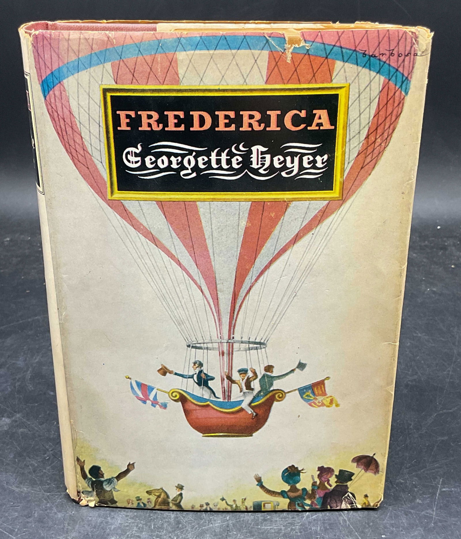 Georgette Heyer Frederica 1st Ed 1965: Hardcover first edition Frederica by Georgette Heyer. Dutton, 1965. Measures approx. 8 x 5.75 inches. Some wear to cover, pages, and binding consistent with exposure. Book, vintage book, first edition