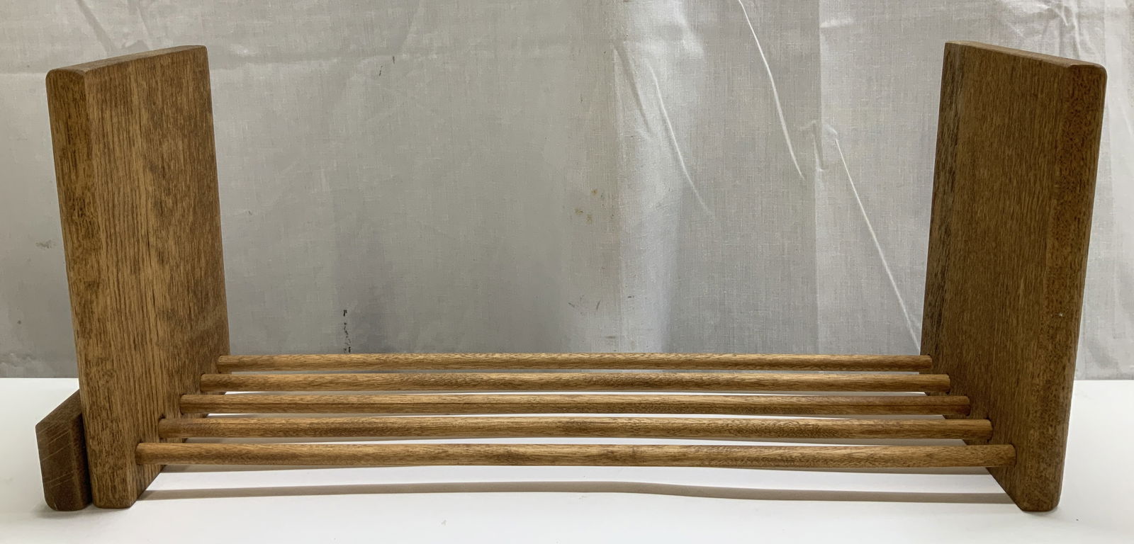 MCM Wooden Sliding Book Rack 8in (1 of 6)