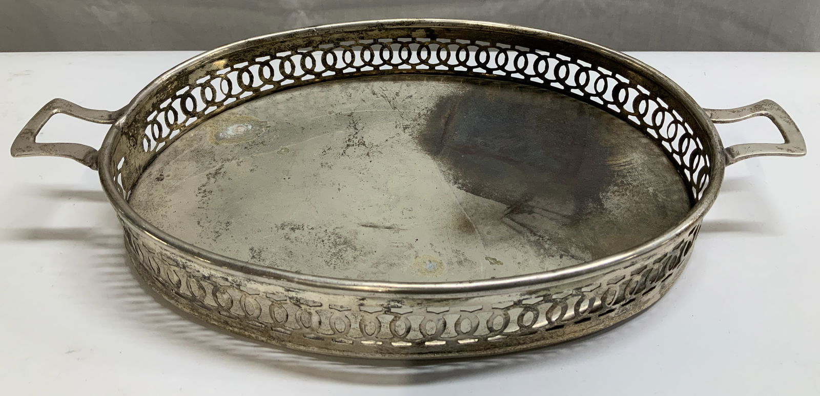 Vtg Silver Plated Oval Serving Tray (1 of 6)