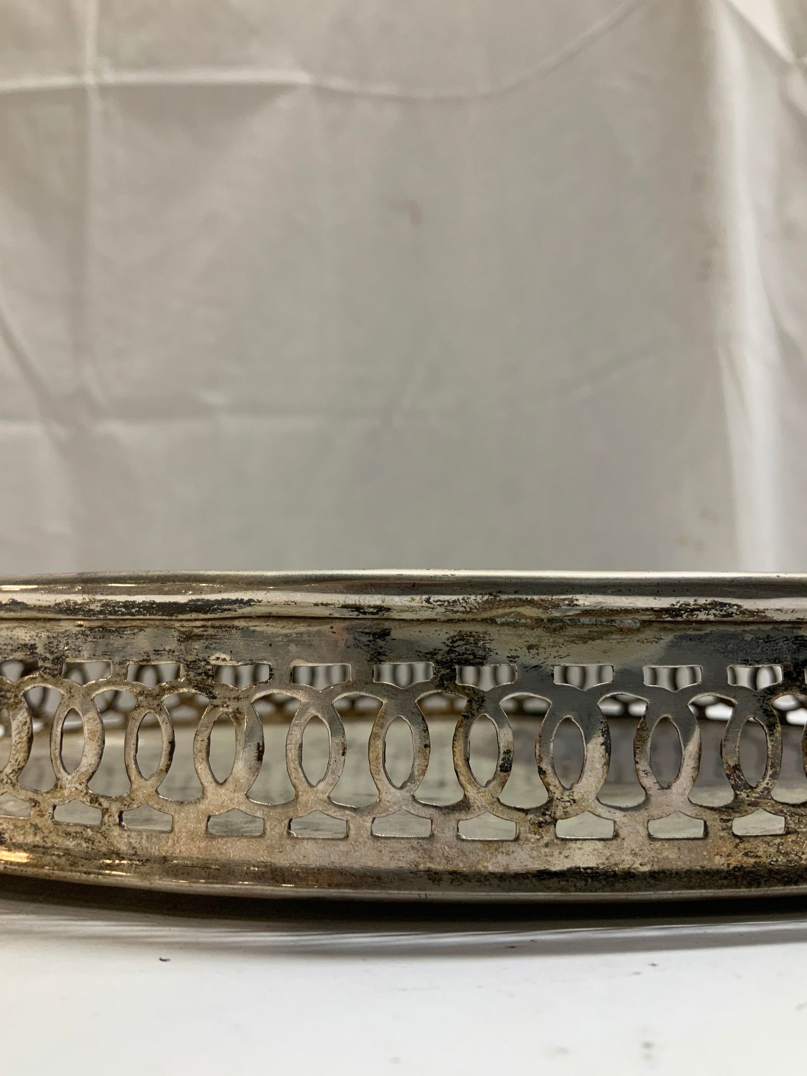 Vtg Silver Plated Oval Serving Tray - 4