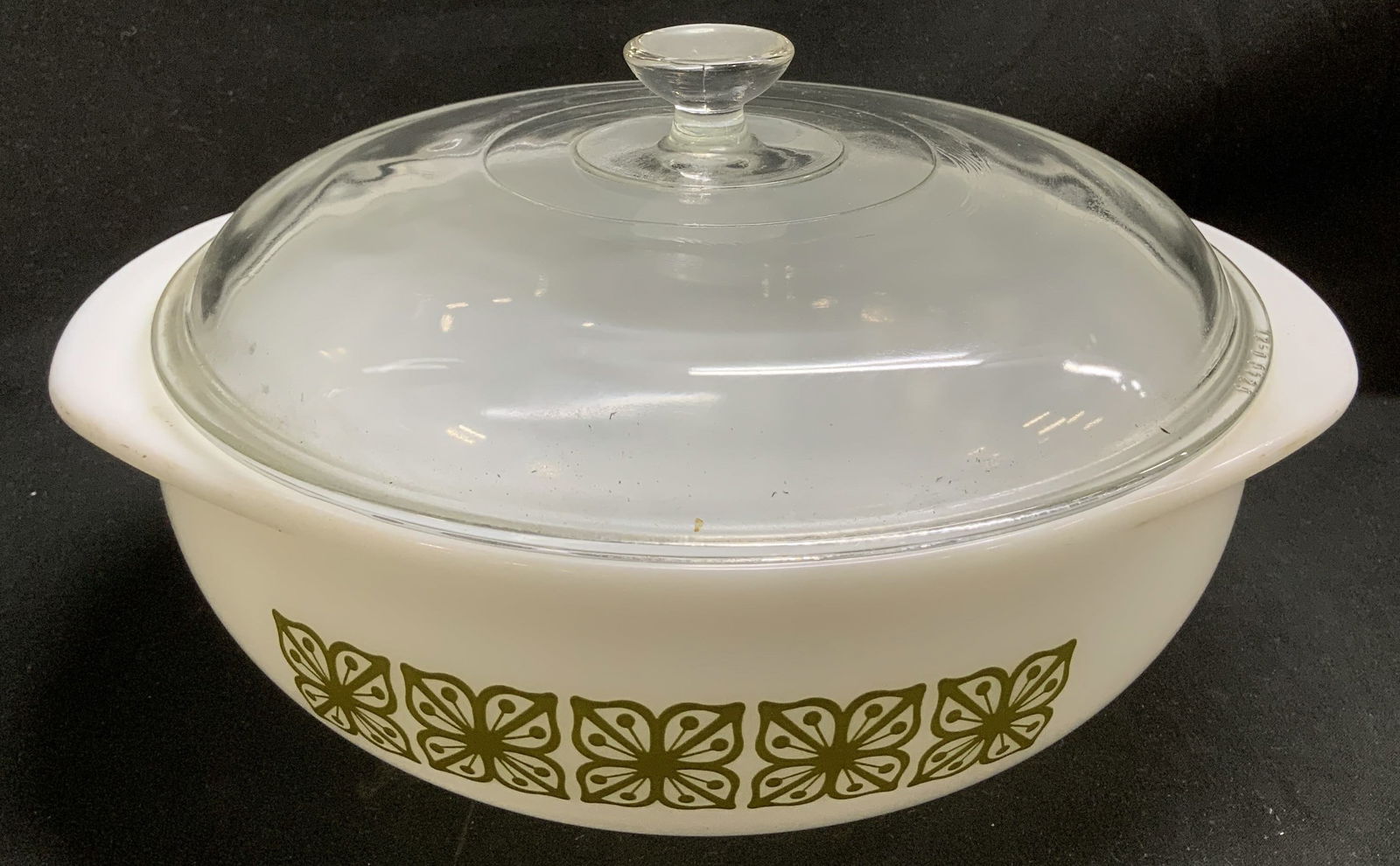 Vtg Pyrex Square Flowers Casserole Dish USA (1 of 6)
