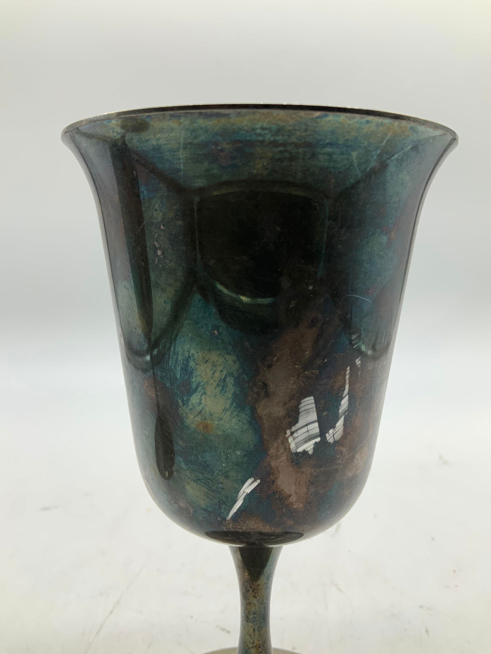 Pair Vtg Commonwealth Silver Plated Goblets - 4