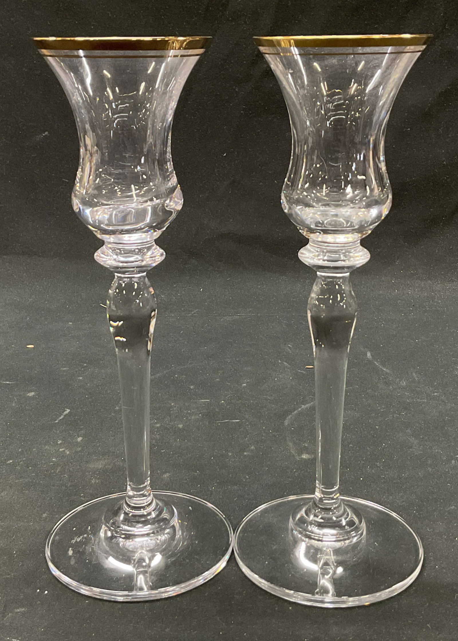 Pair Mikasa Jamestown Crystal Taper Candle Holders (1 of 6)