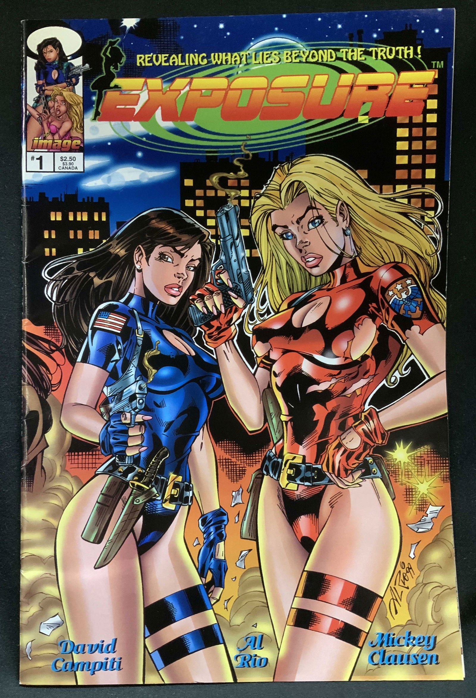 1999 Exposure Issue #1 Image Comic Bk: Exposure. Published by Image Comics in Nov 1999. Vol. 1 Issue #1. Front cover features illustrations & creative team names. David Campiti, Al Rio & Mickey Clausen. Surface wear consistent to age, use