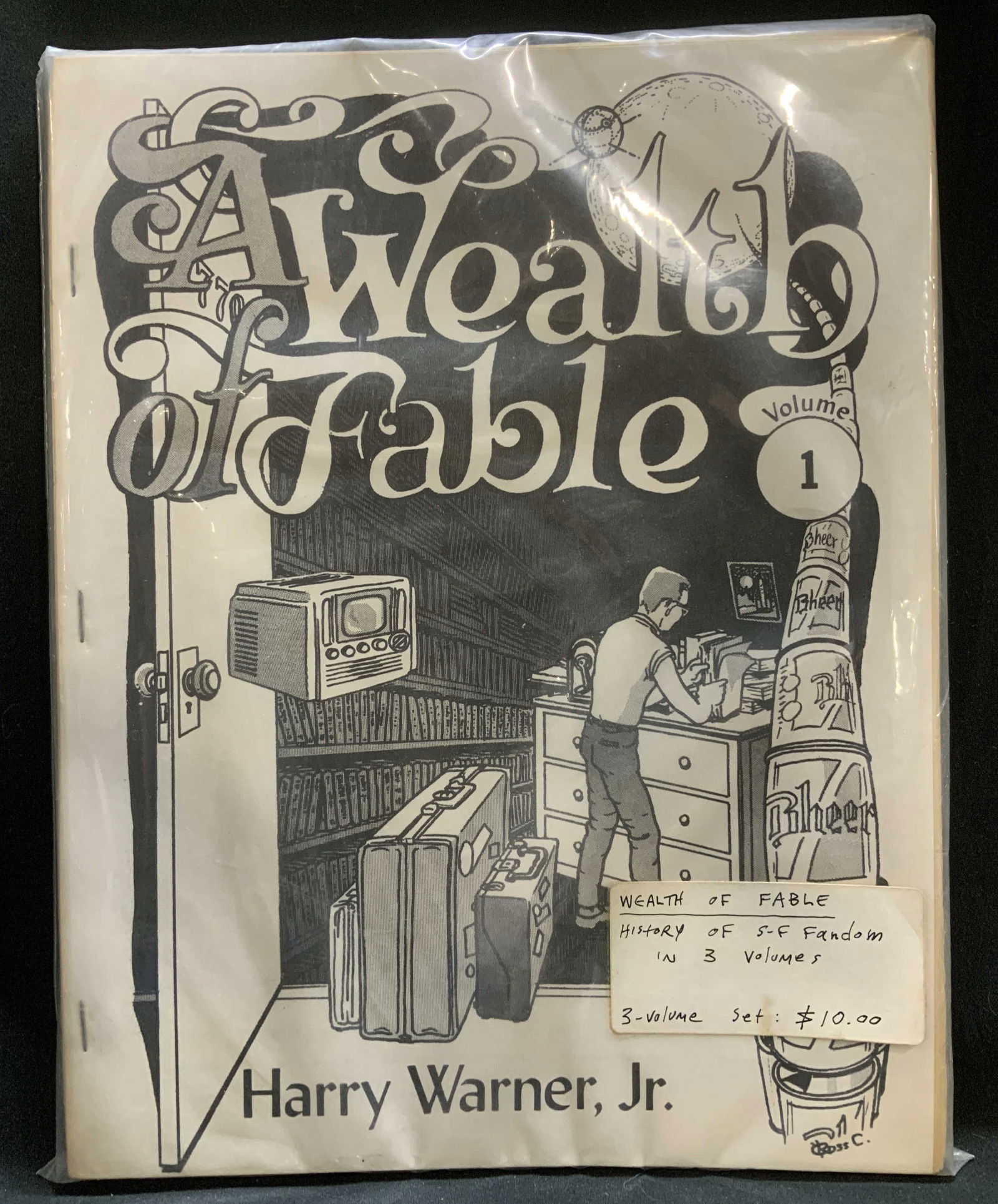 1976 & 1977 A Wealth of Fable 3 Vol Set Fanzines: A Wealth of Fable. The History of Science Fiction in the 1950s by Harry Warner, Jr. Intro by Wilson Tucker. Fanhistorica Press. Copyright 1977 & 1976. (First Edition). Number 637 of a limited