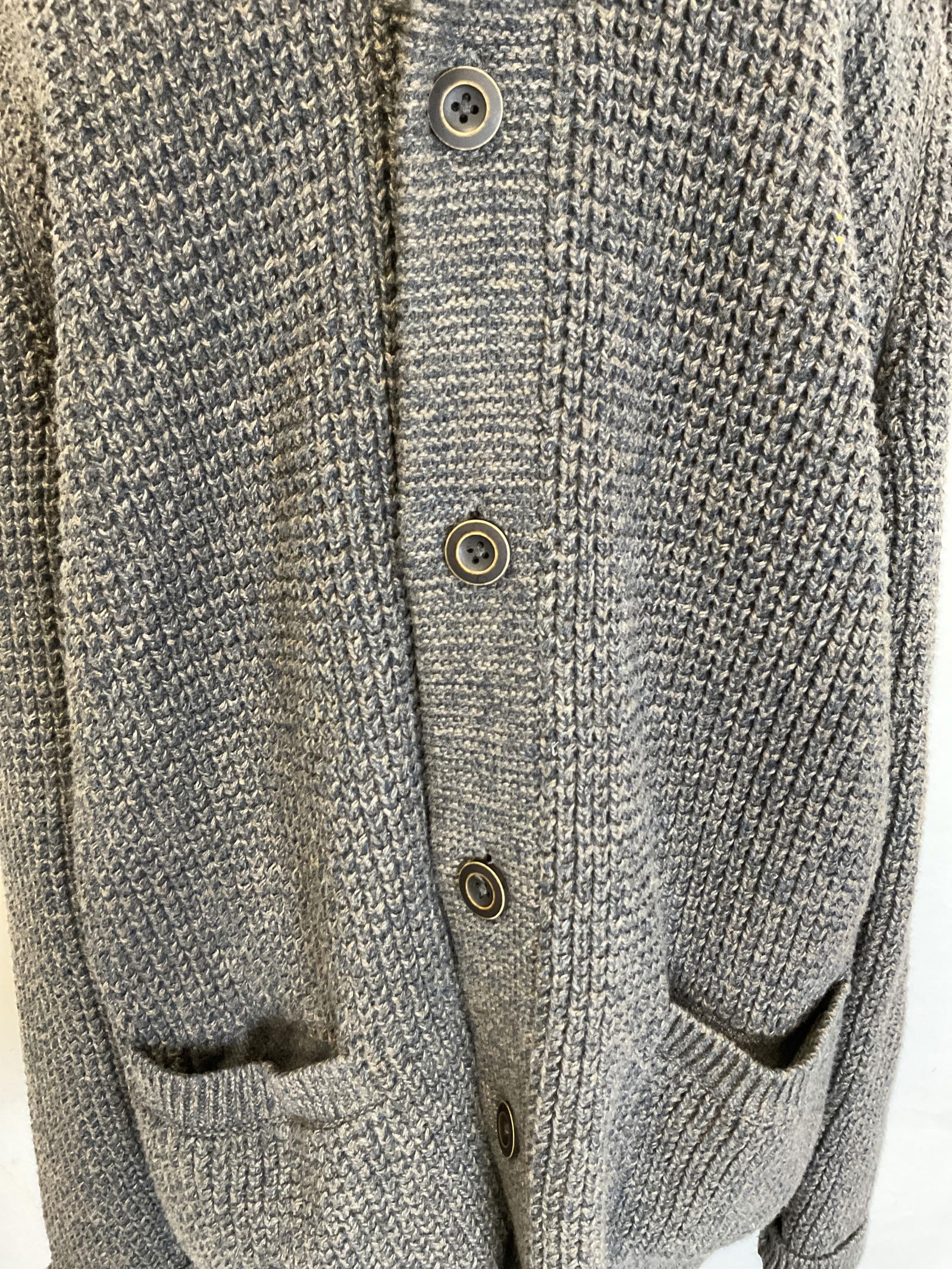L.L. Bean Grey Buttoned Sweater Cardigan - 5