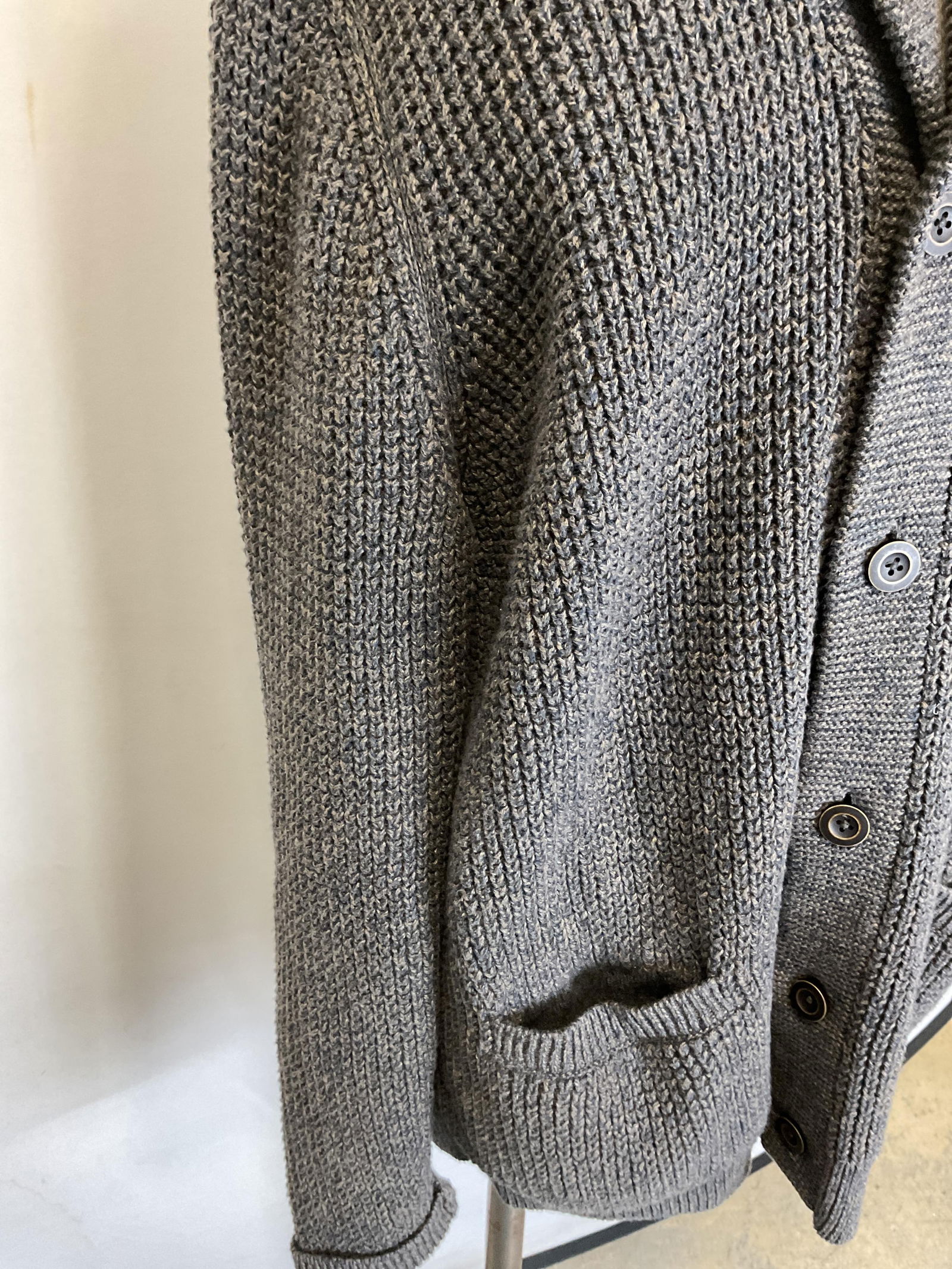 L.L. Bean Grey Buttoned Sweater Cardigan - 6