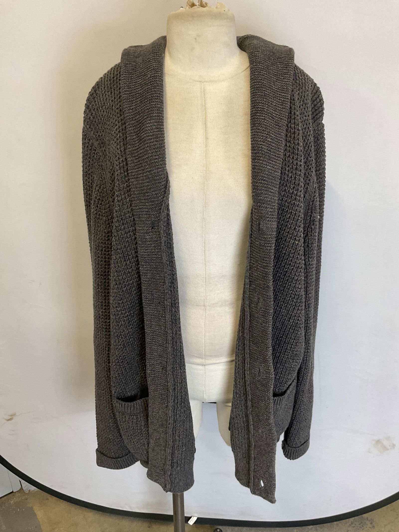 L.L. Bean Grey Buttoned Sweater Cardigan - 7