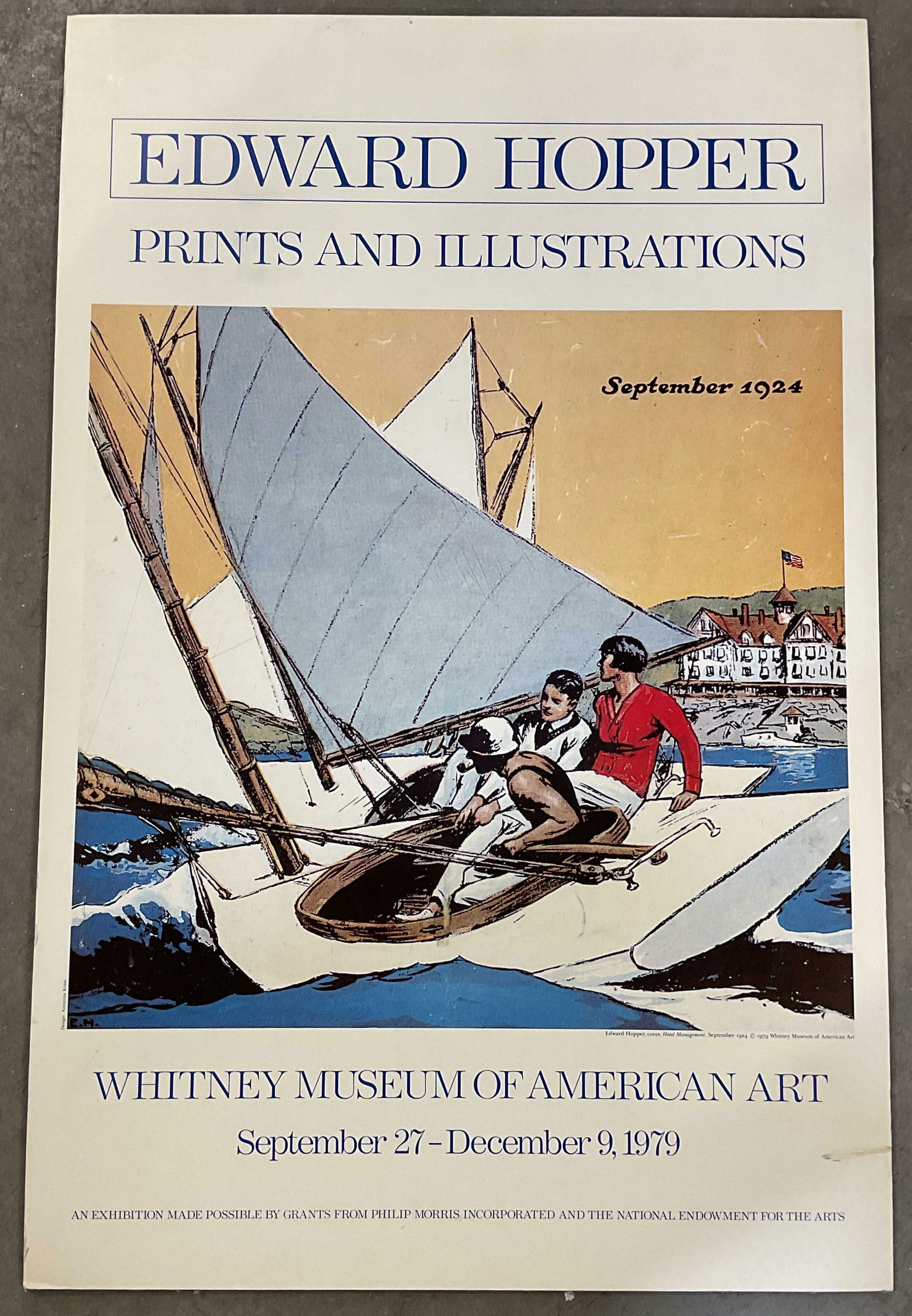 1979 Edward Hopper Whitney Museum Poster 34.5in (1 of 6)